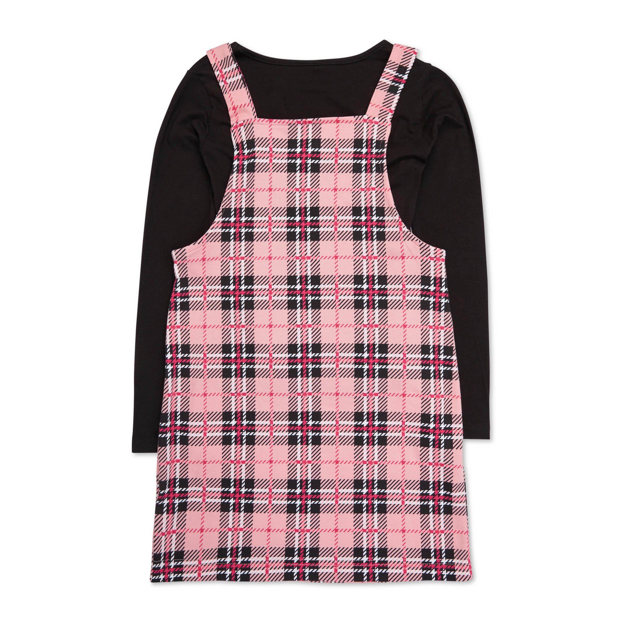 Girls Check Pinafore Dress Set 3087908 Identity