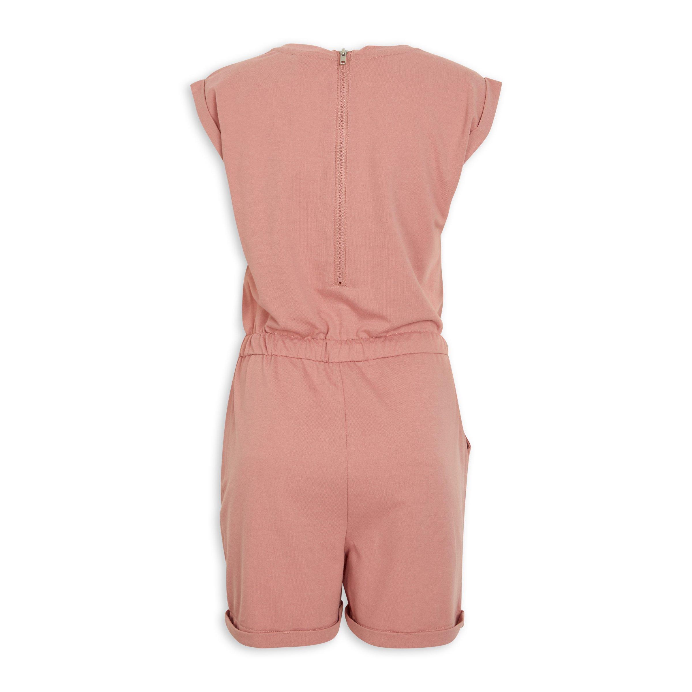 Pink short hot sale jumpsuit