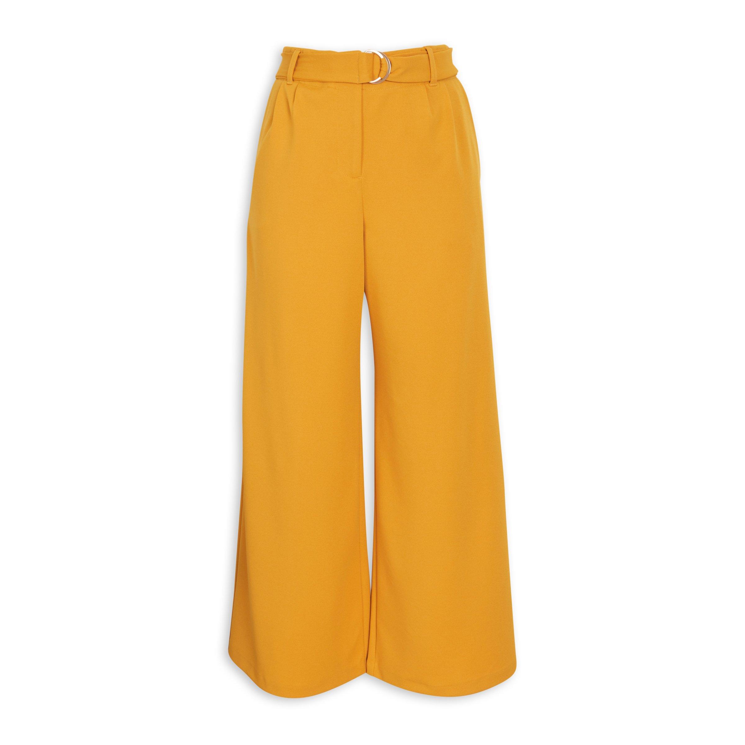 Mustard wide 2024 leg pants