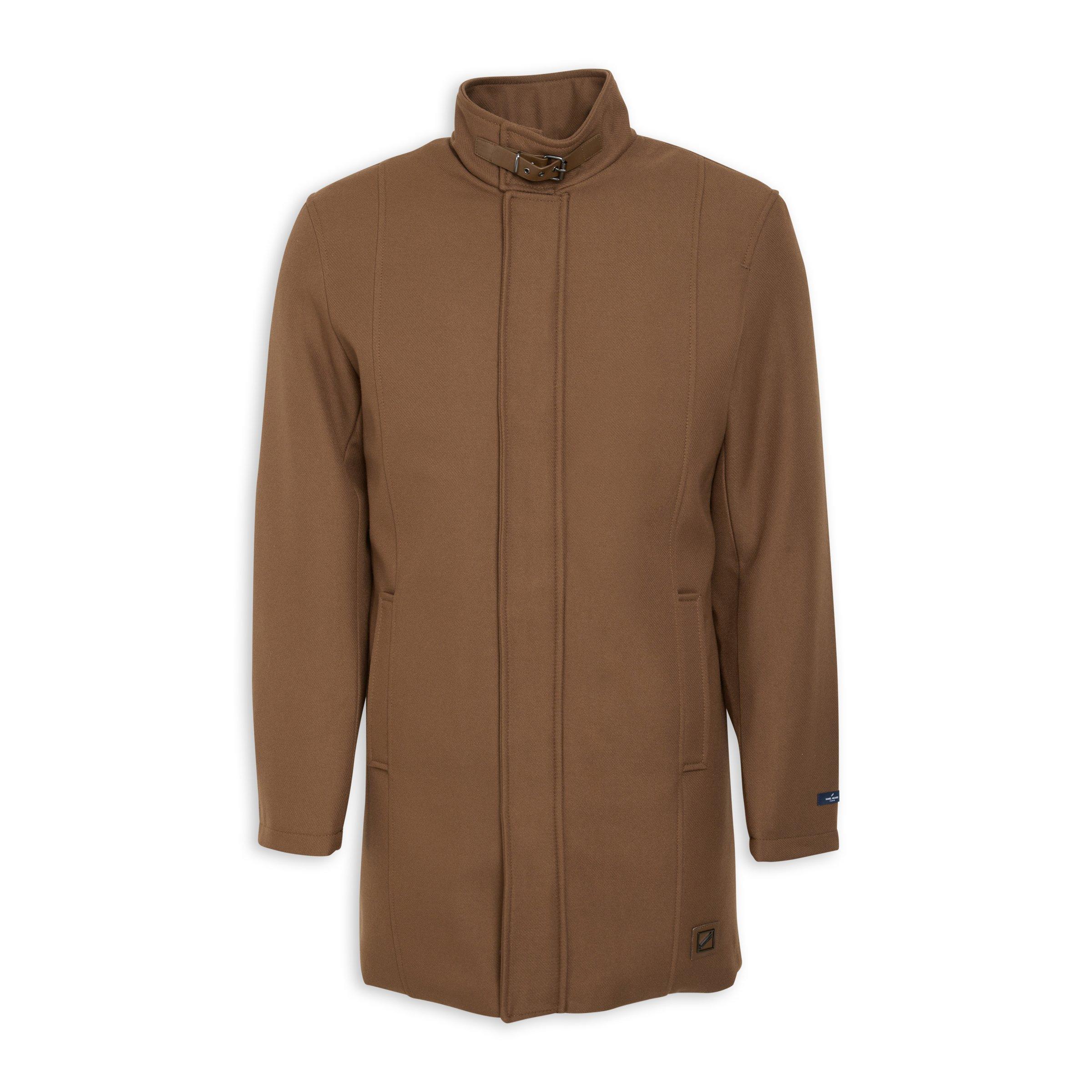 Camel coat 2024 funnel neck