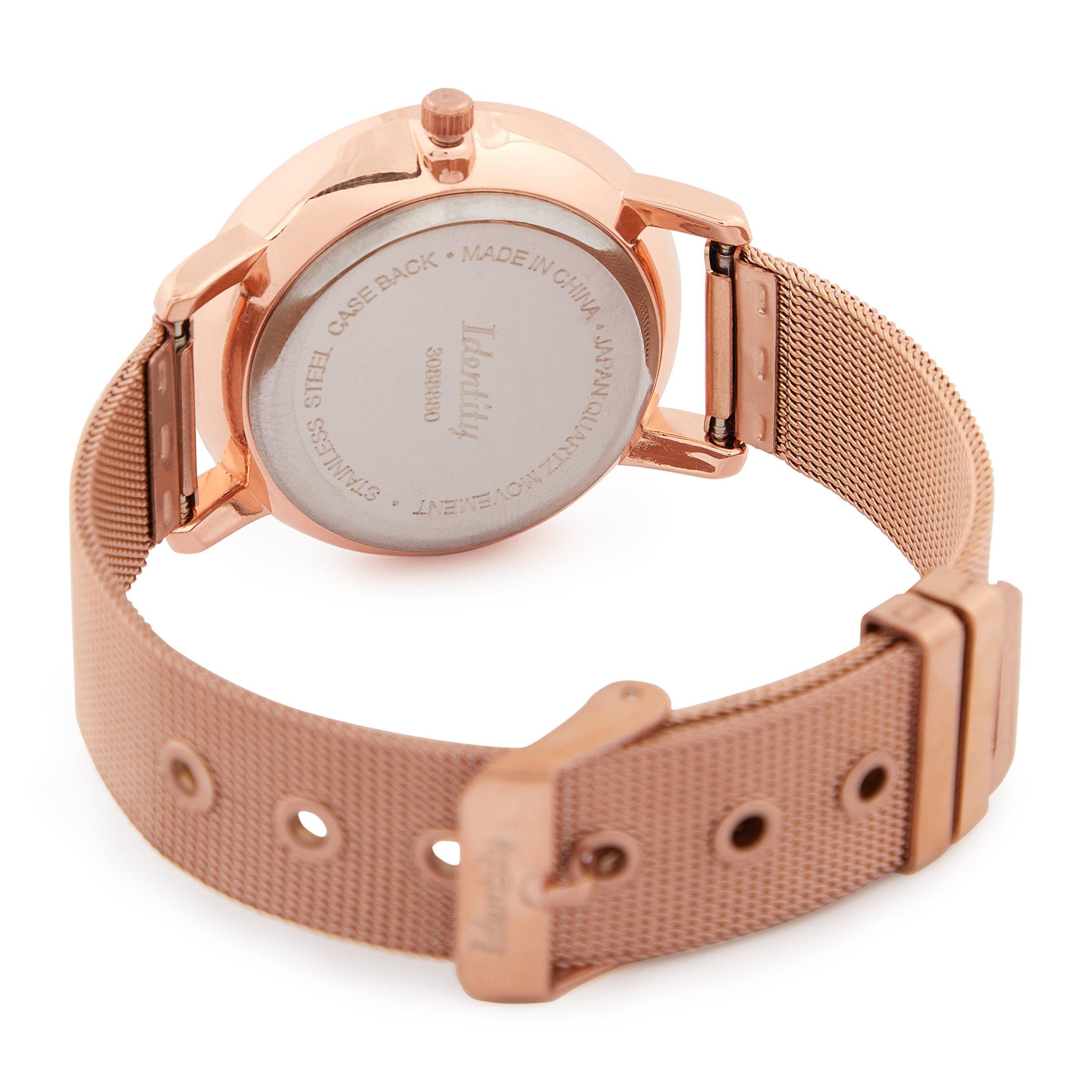 Rose Gold Diamante Mesh Strap Watch (3088880) | Identity