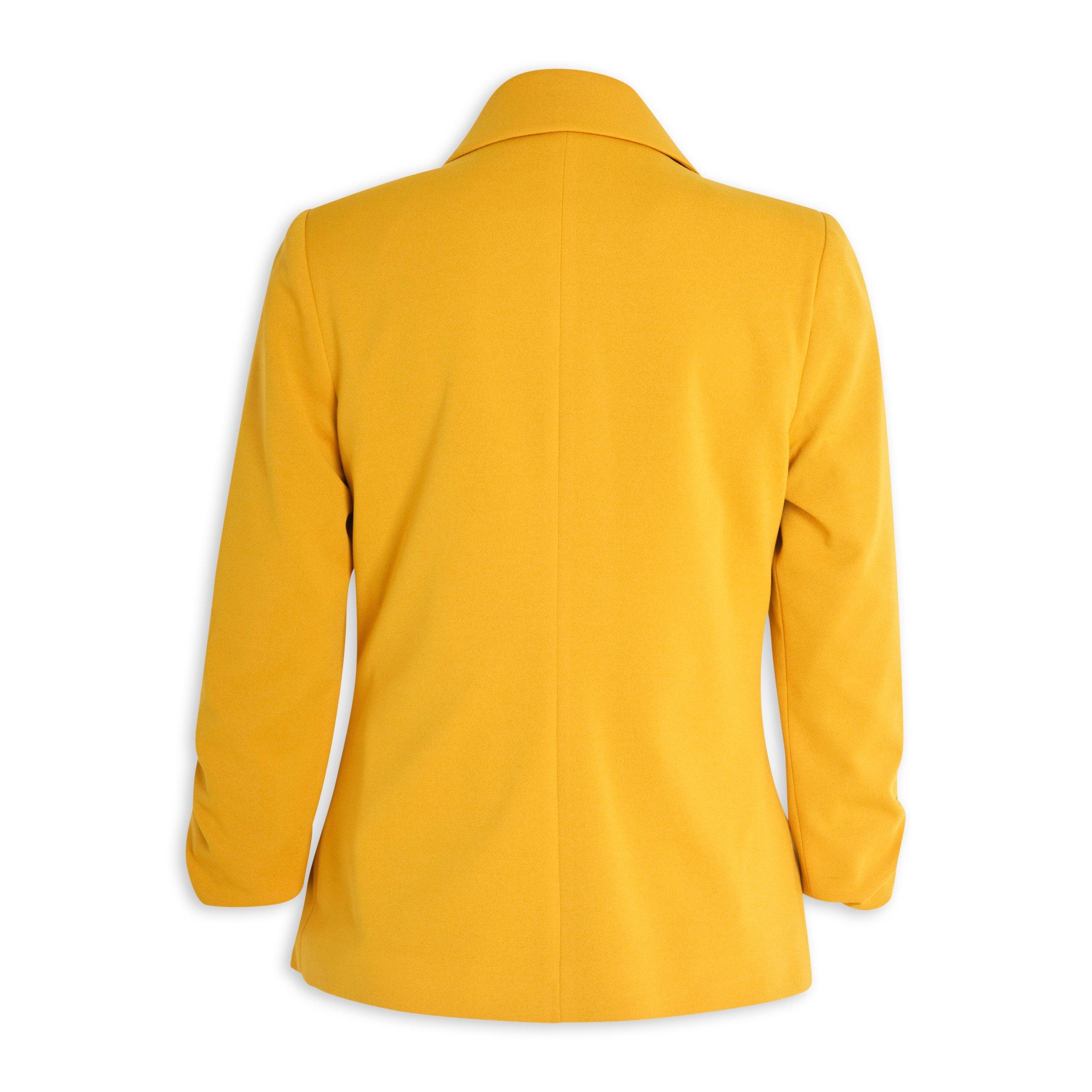 Long hot sale mustard blazer