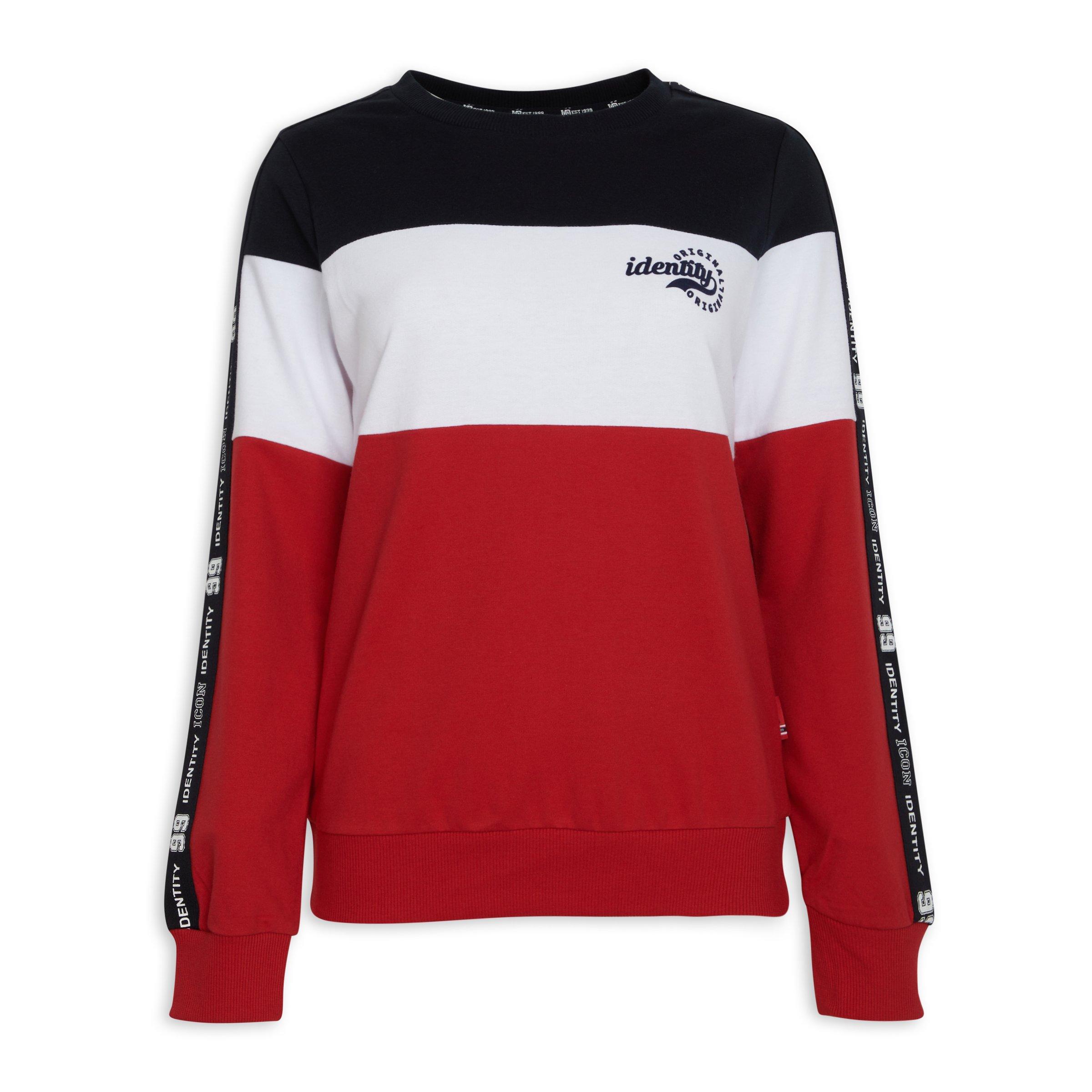 Red discount sweat top