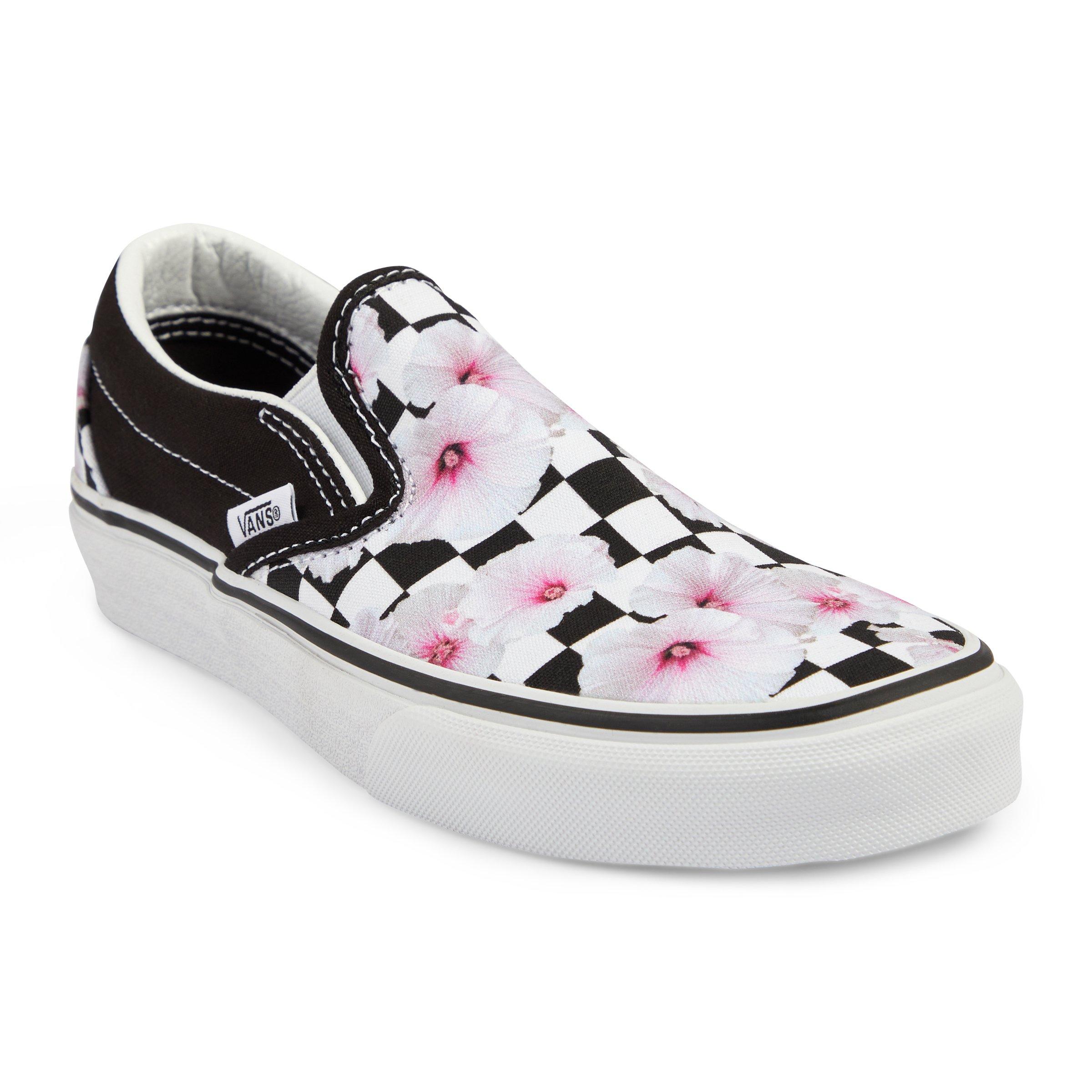 Vans CLASSIC SLIP-ON - Sneakers Femme hibiscus check black