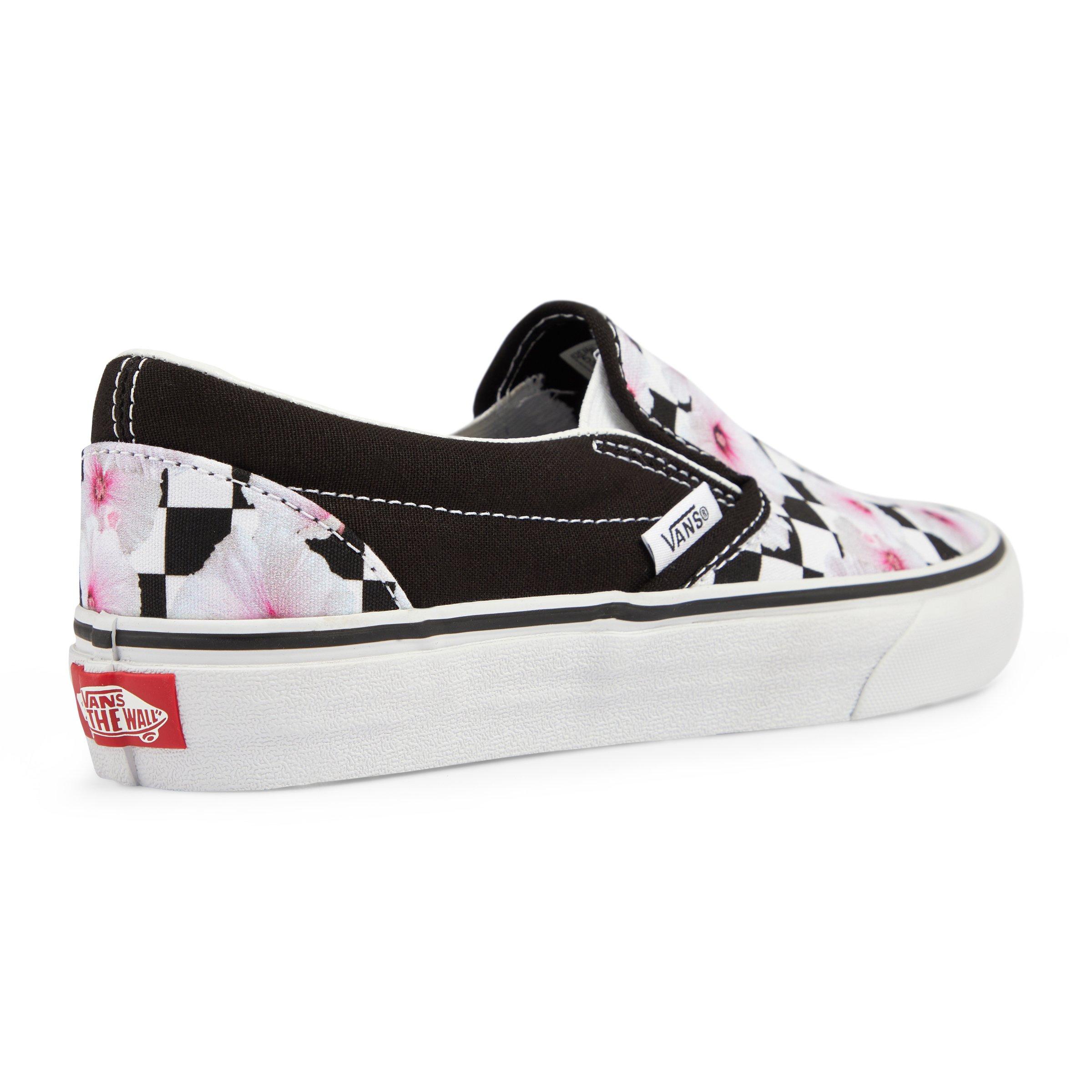 Vans CLASSIC SLIP-ON - Sneakers Femme hibiscus check black