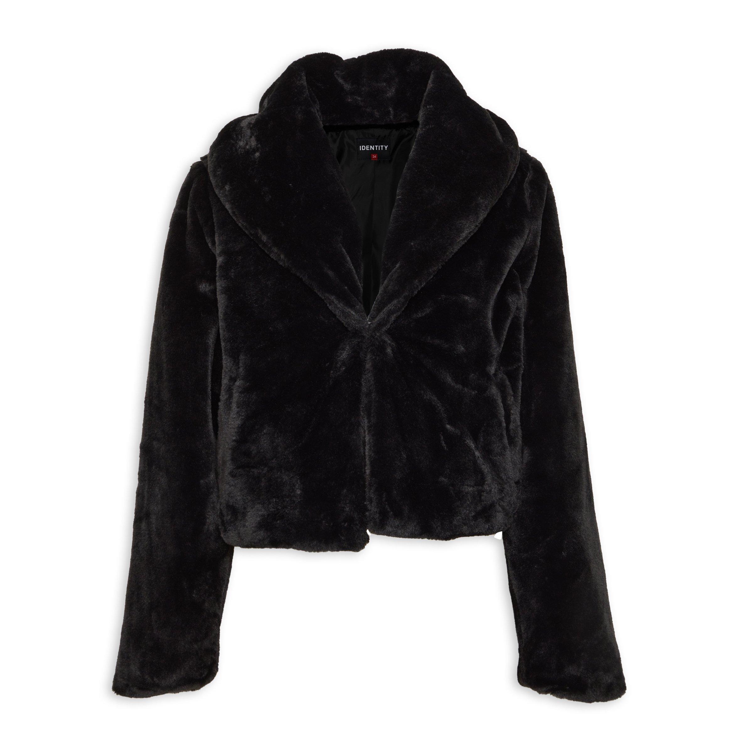 Identity Black Faux Fur Jacket (3090064)