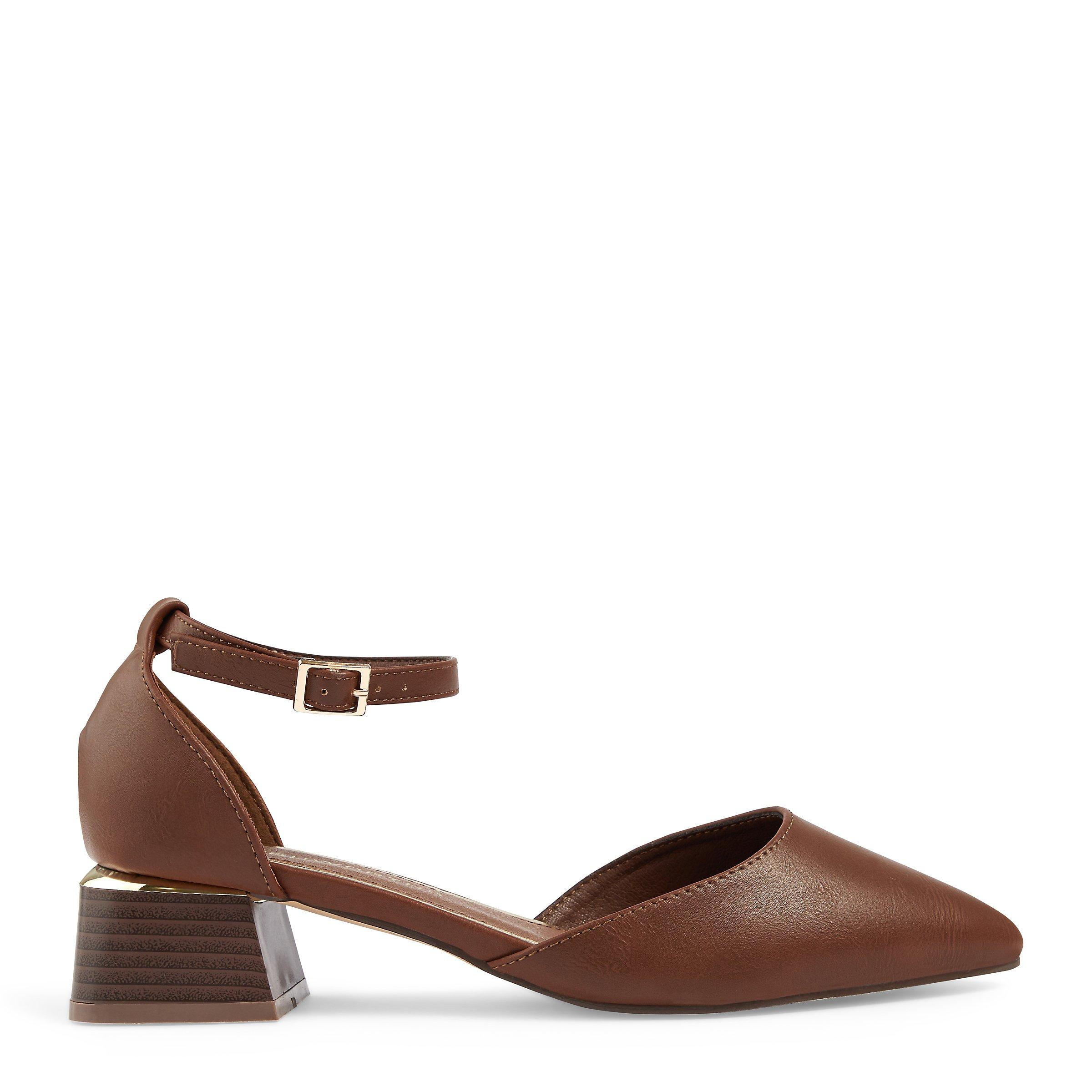 Tan sandals best sale small heel