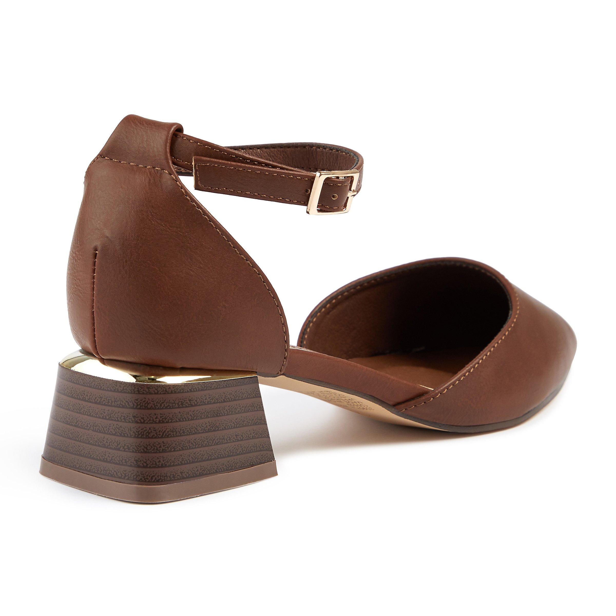 Tan Low Heel Ankle Strap Sandal 3090737 Truworths