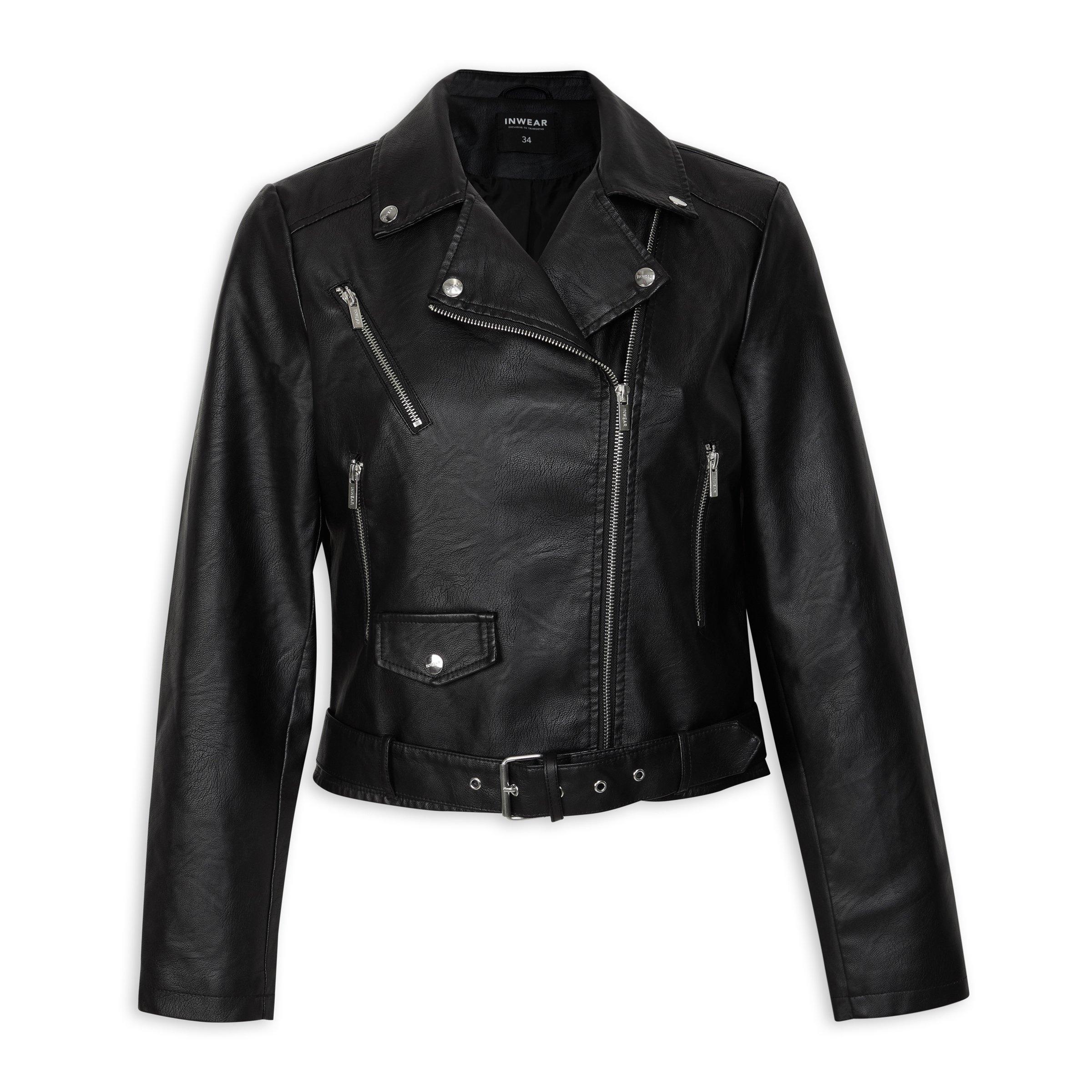 Black Belted Biker Jacket 3090847 Inwear