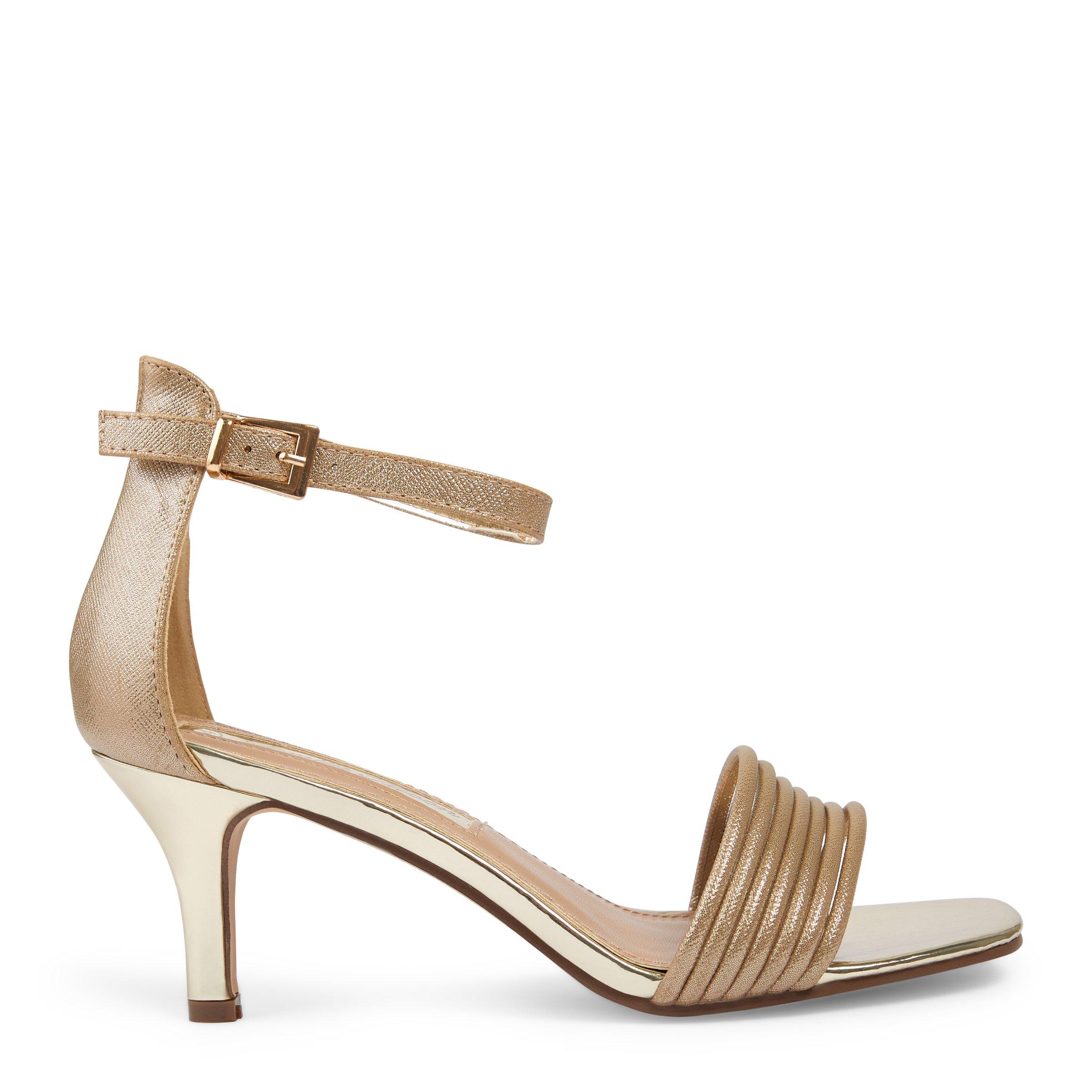 Champagne Ankle Strap Simple Sandal (3091010)