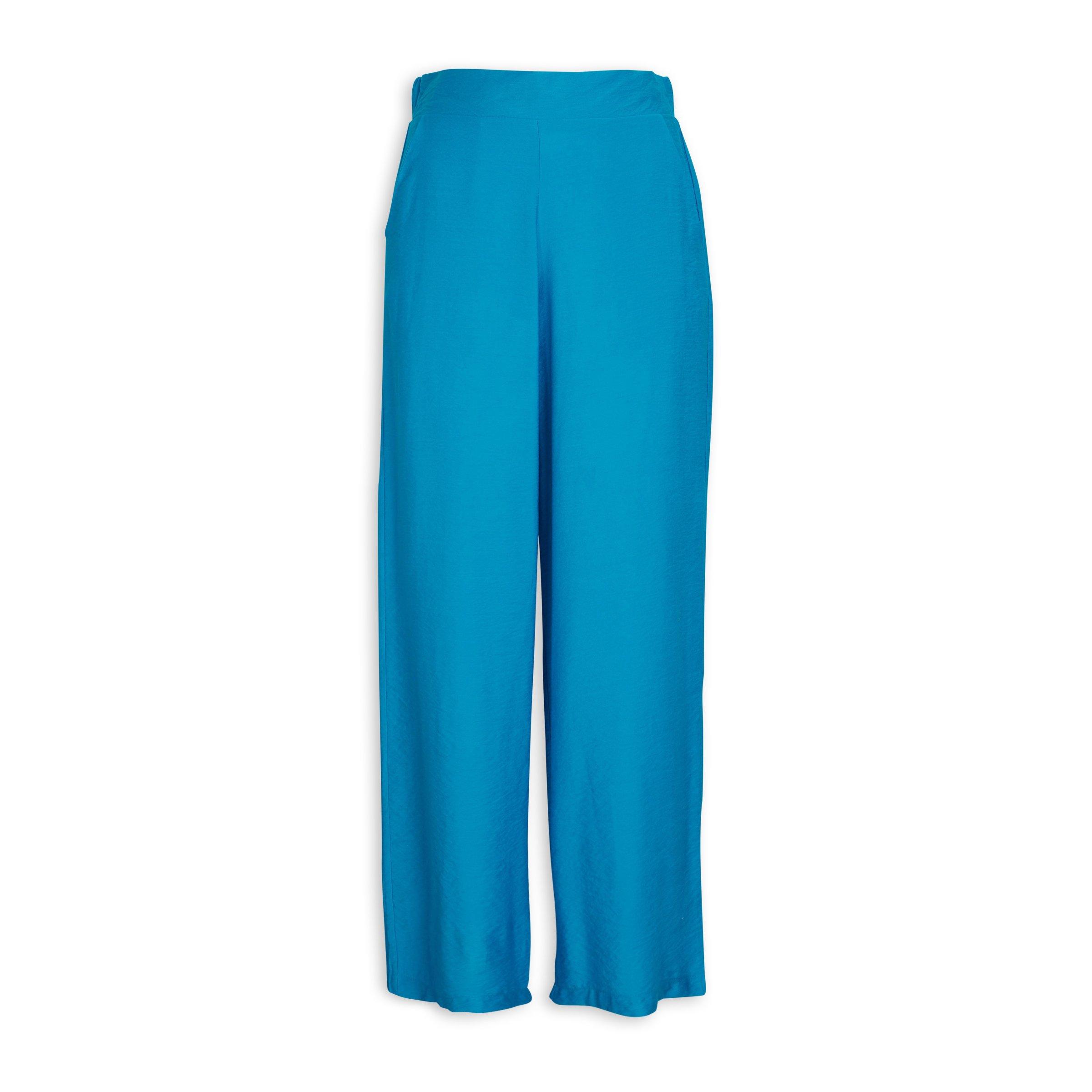 Turquoise wide leg outlet trousers