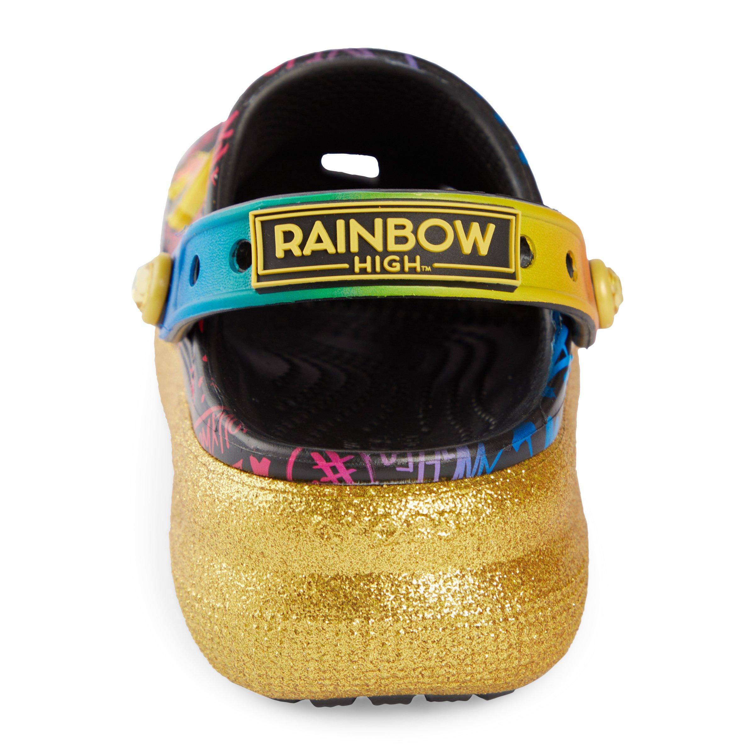 Rainbow lined crocs hot sale