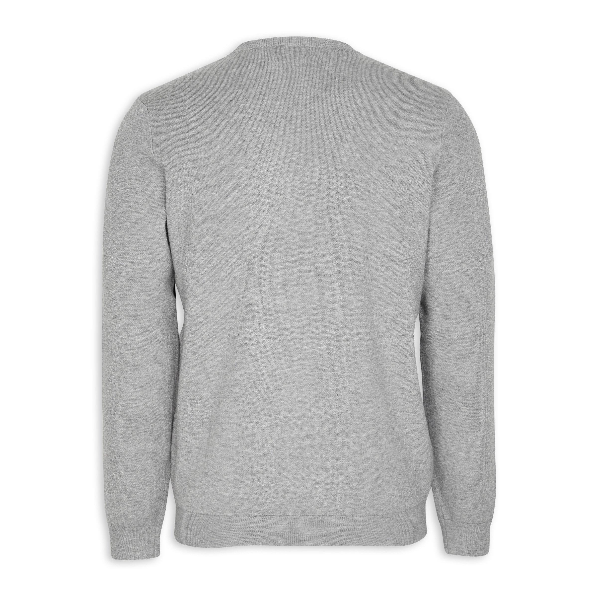 Plain Grey Jumper Back Grey Hoodie Jumper Top