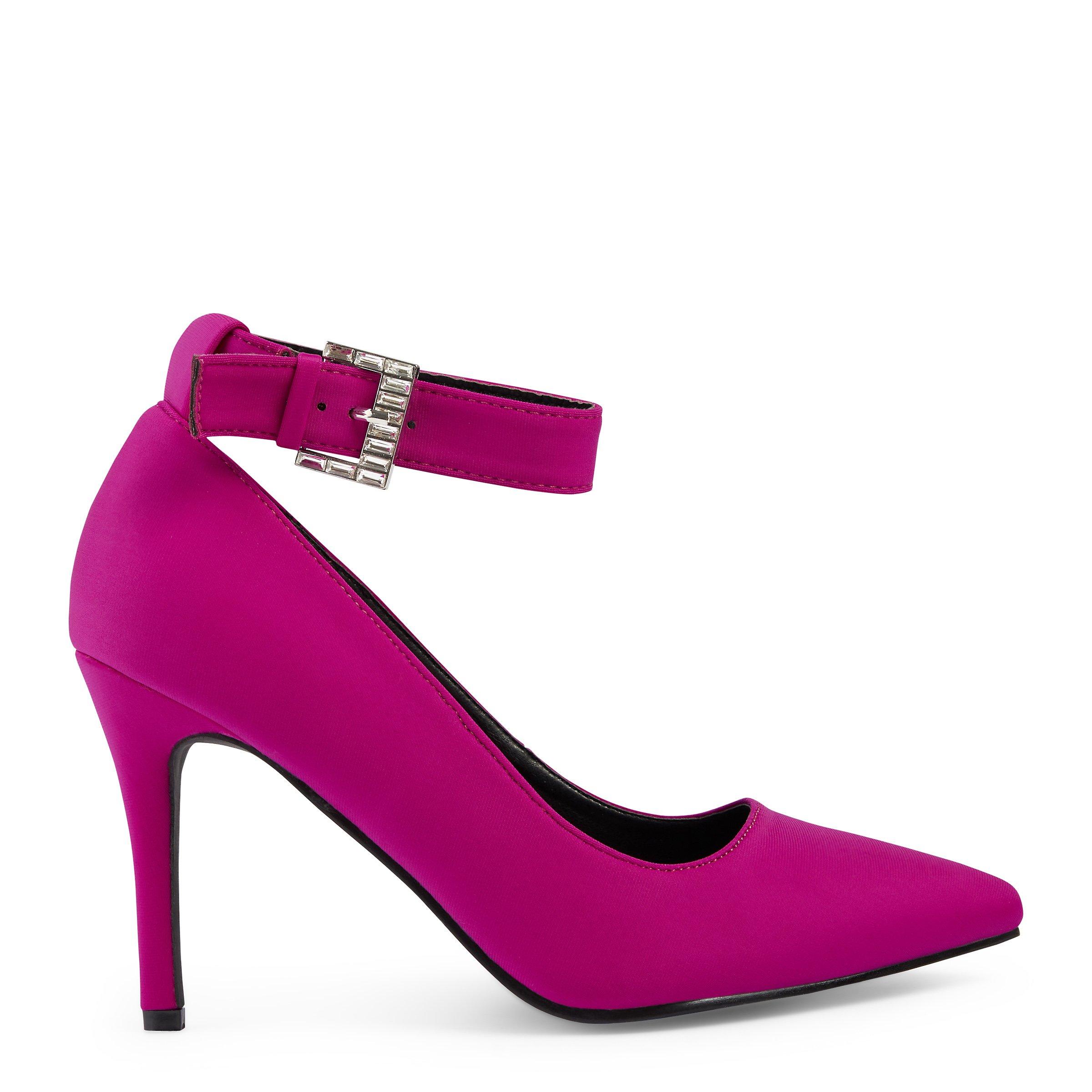 Pink heeled cheap court shoes