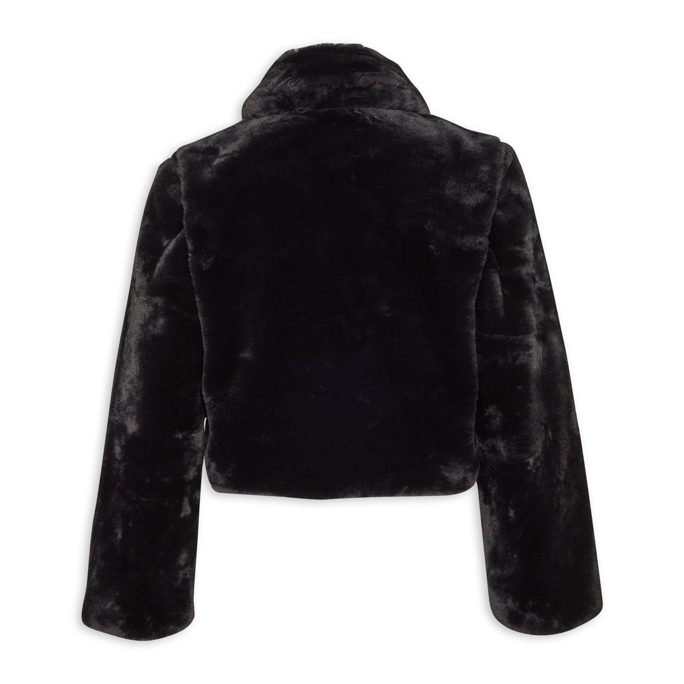 Black faux fur outlet bolero jacket