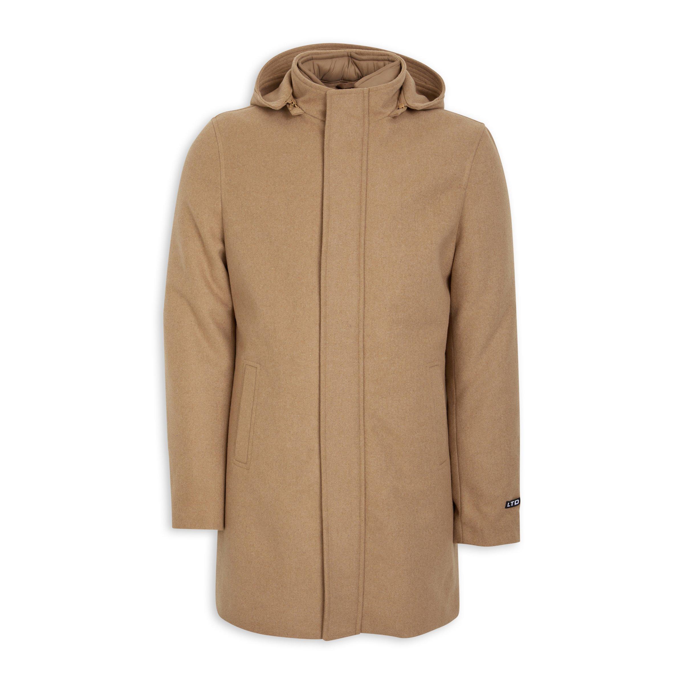 Tan sale hooded coat