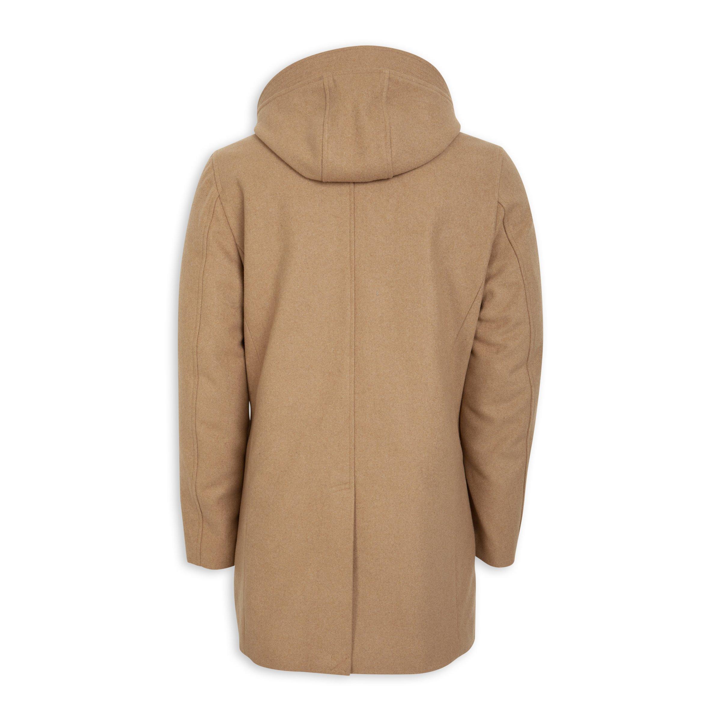 Tan sale hooded coat