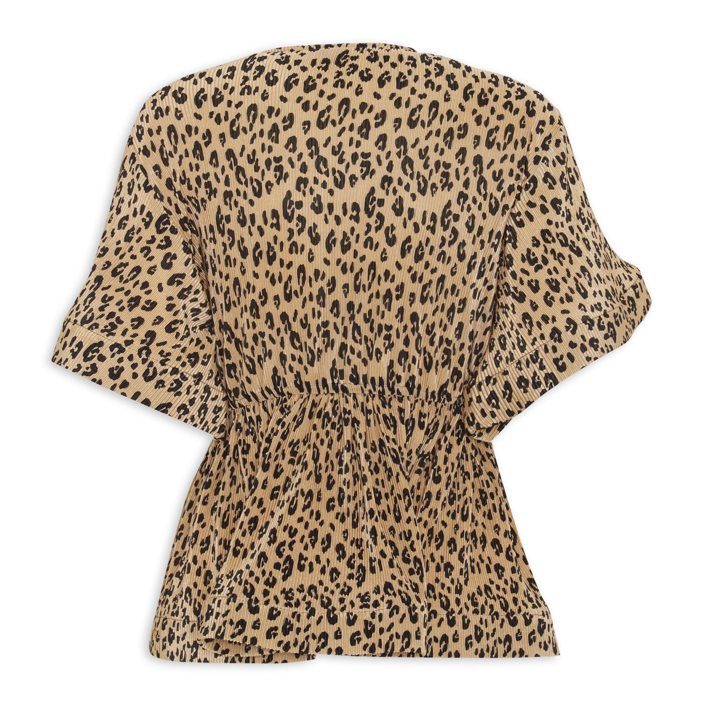 Peplum animal cheap print top