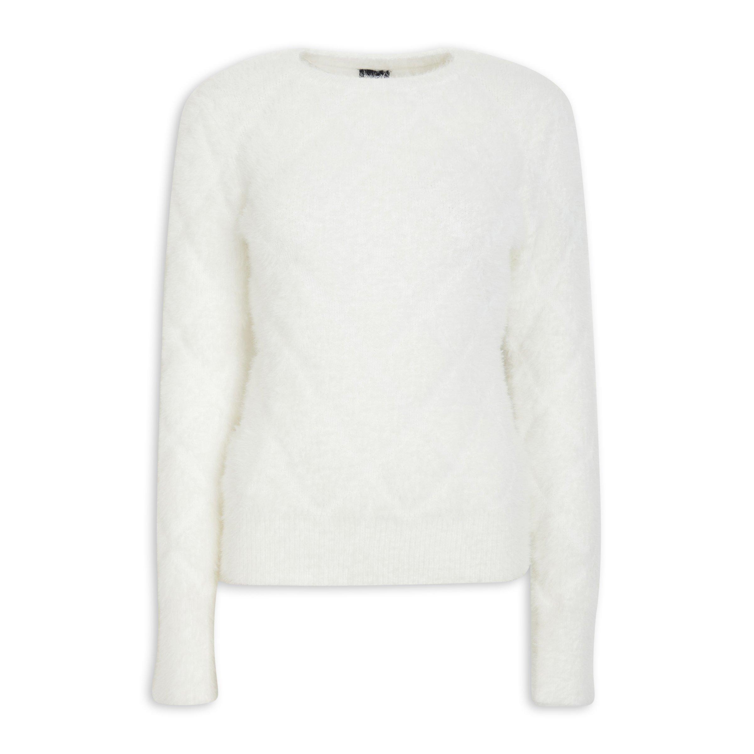 Faux fur white sweater sale