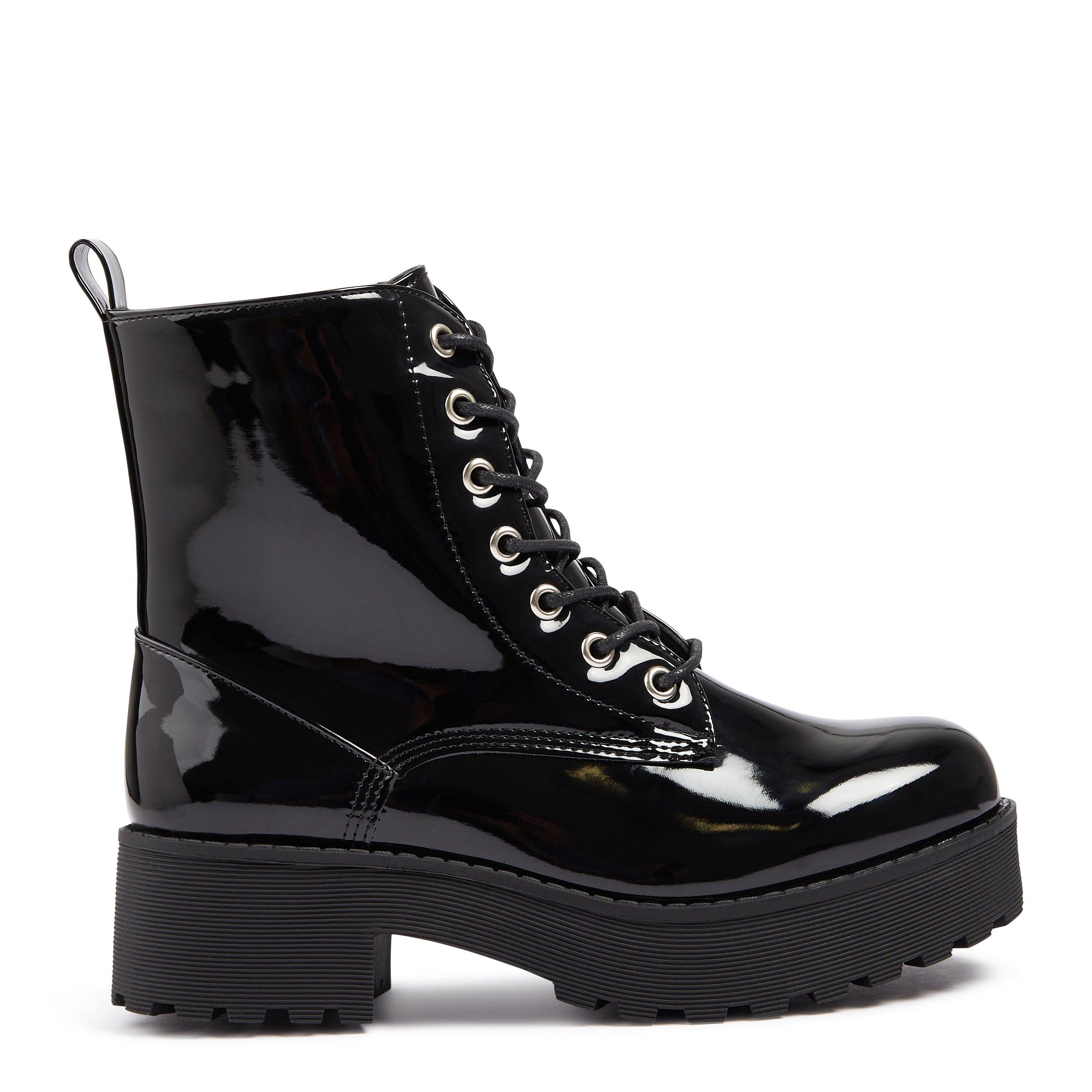 Lace up patent deals boots