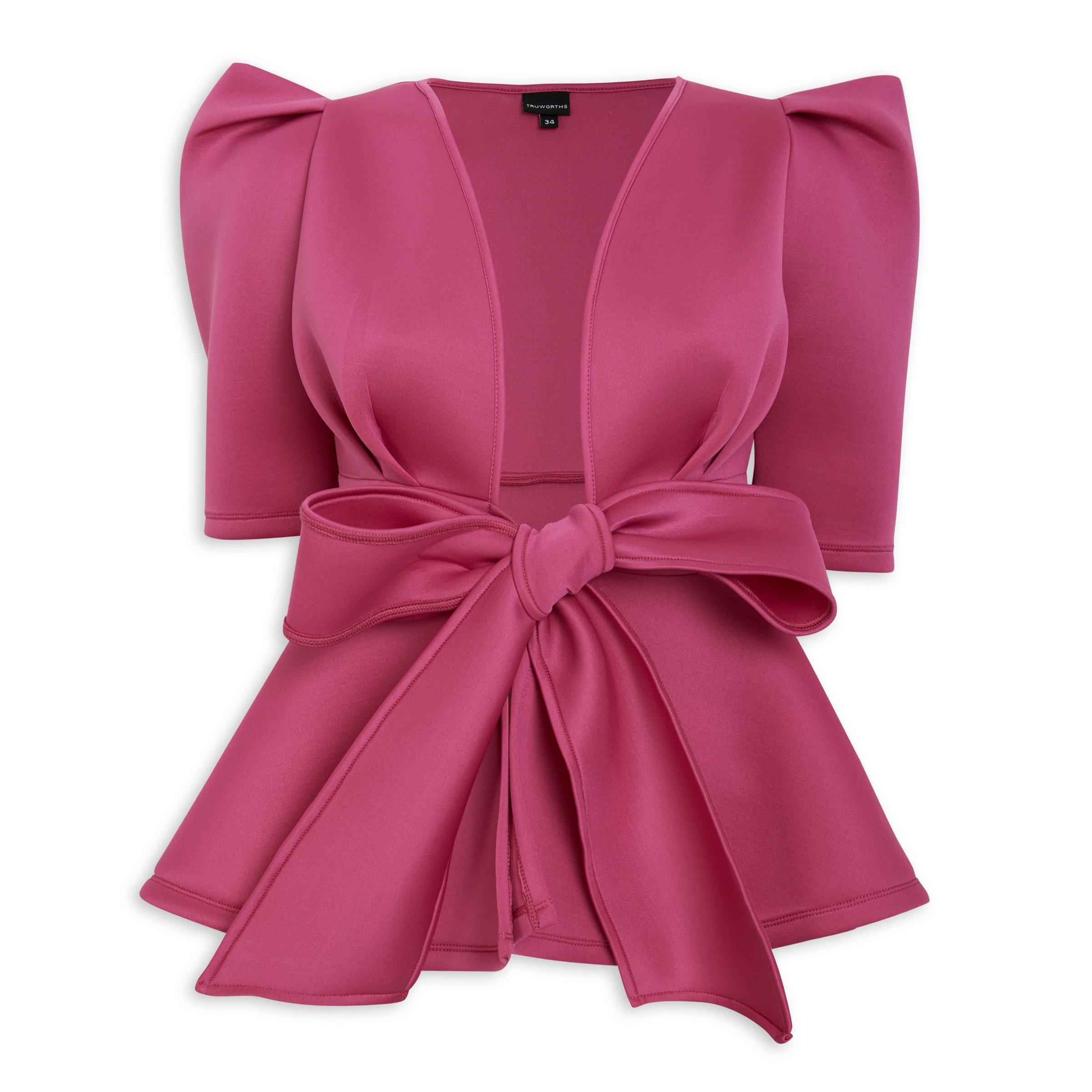 Pink peplum jacket sales