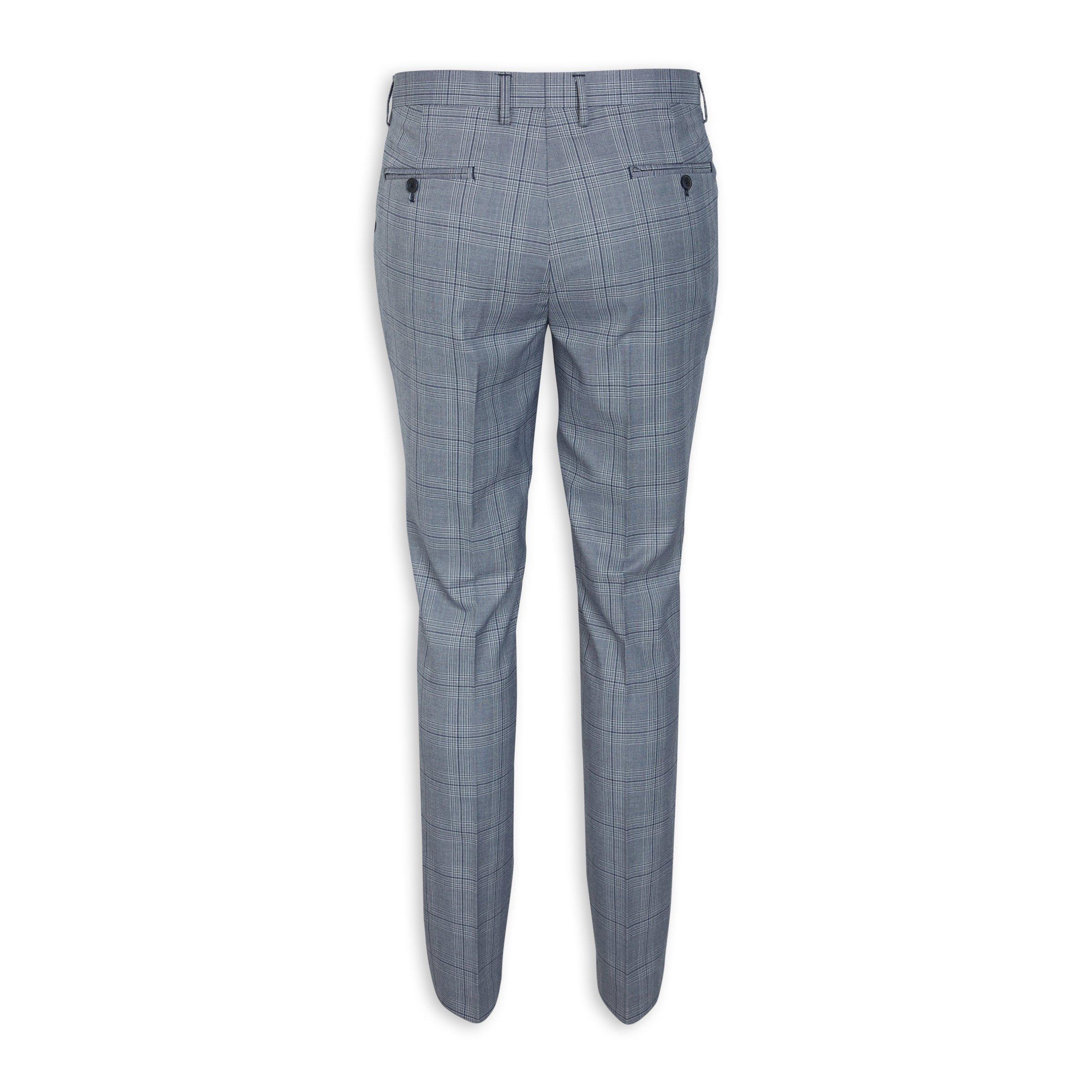 Light Grey Check Skinny Trousers