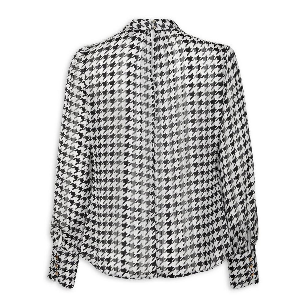 Houndstooth Print Blouse (3093157)