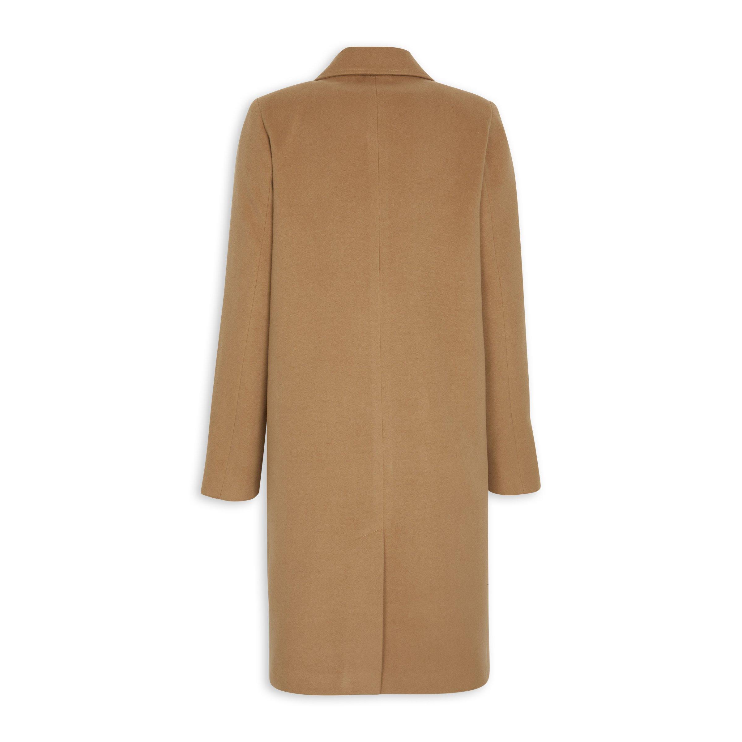 Camel cheap melton coat