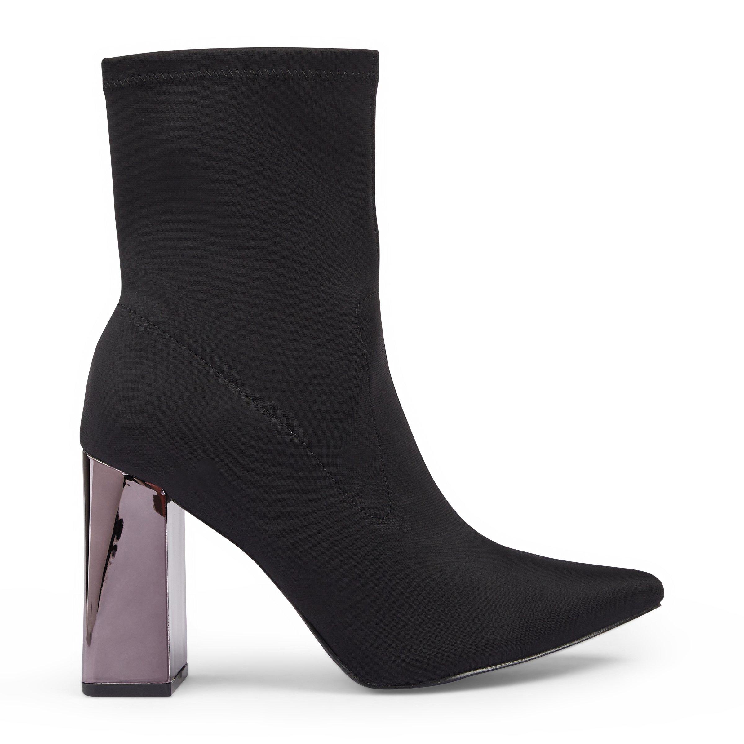 Black stretch ankle boots sale