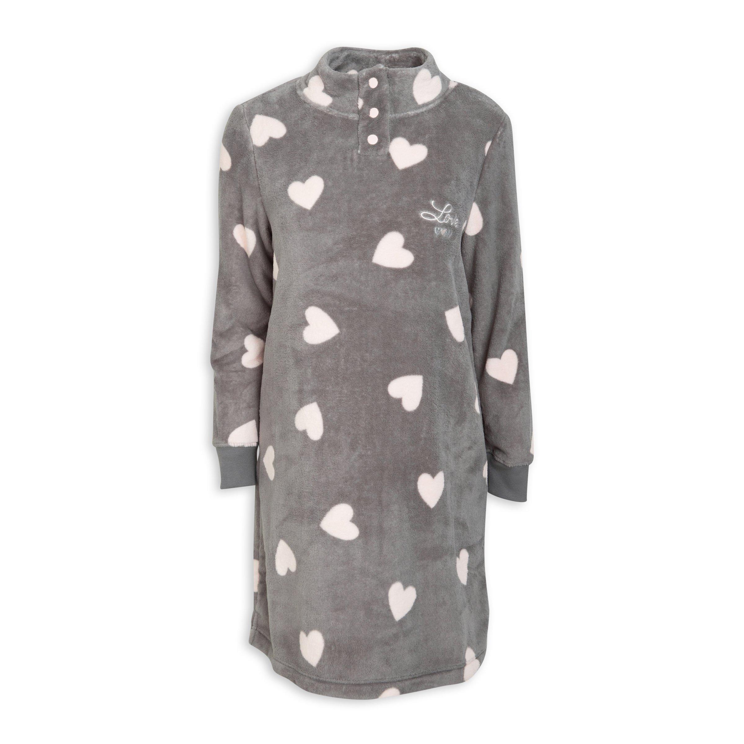 Grey Heart Print Sleep Dress 3094218 Truworths