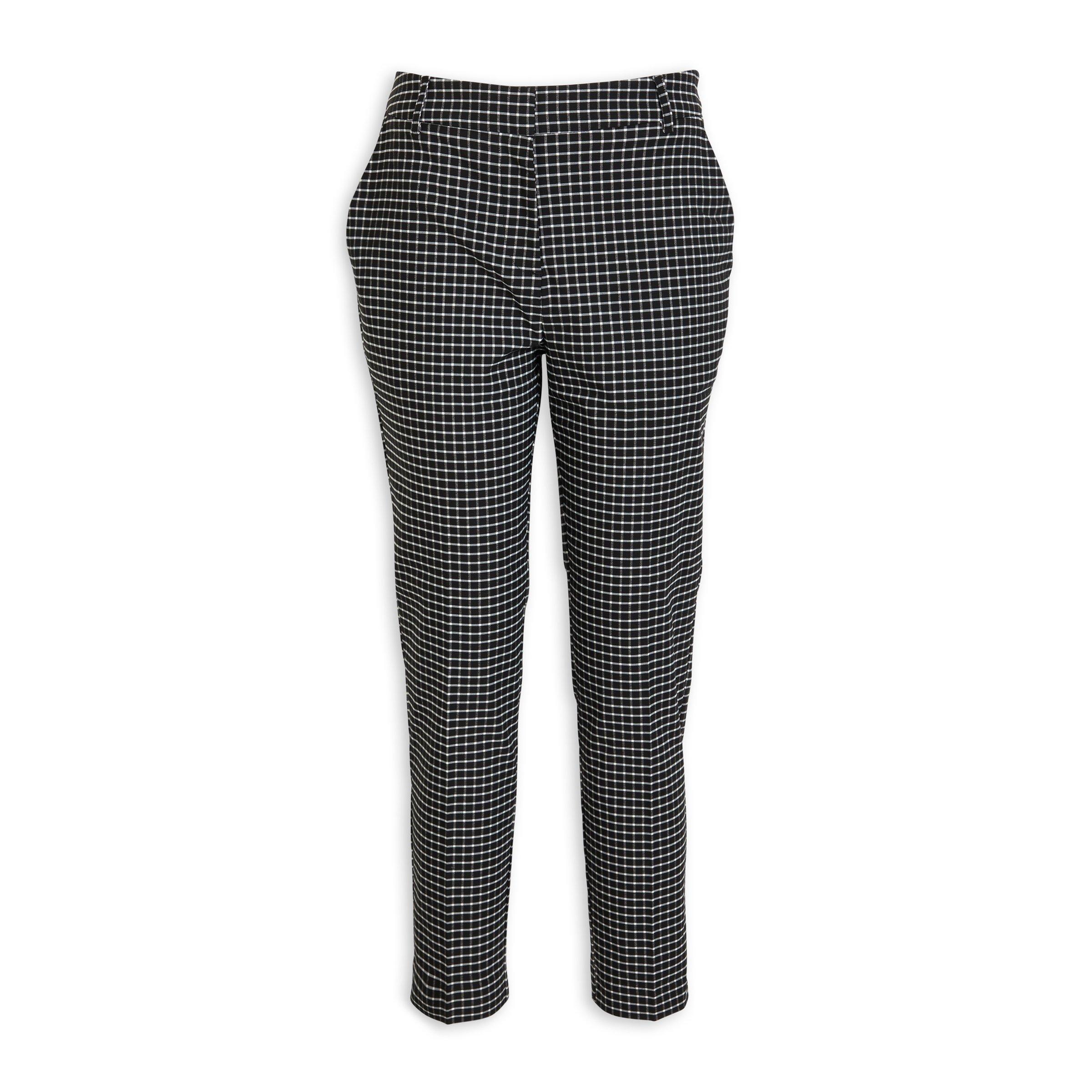 Black and deals white check trousers