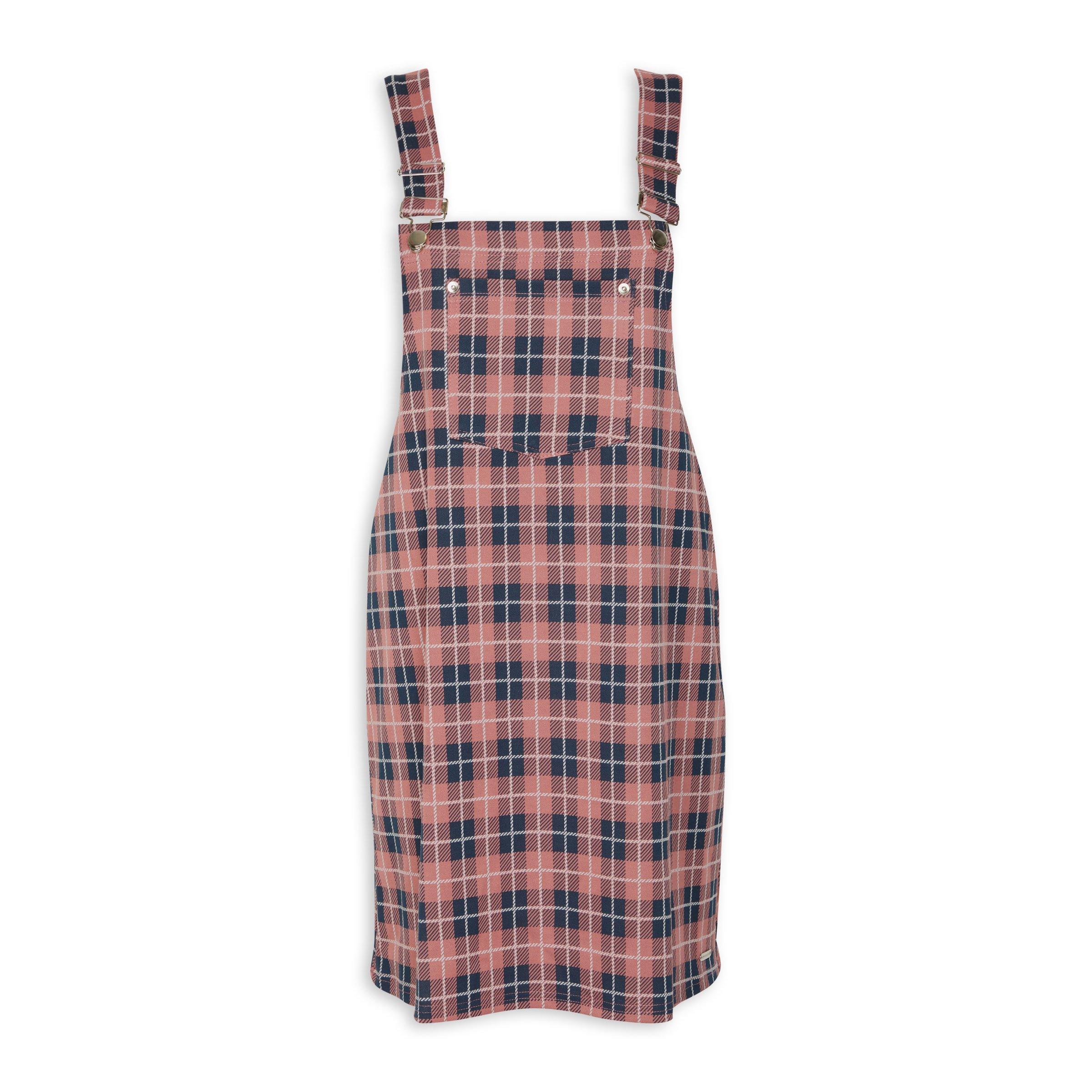 Pinafore checked clearance dress