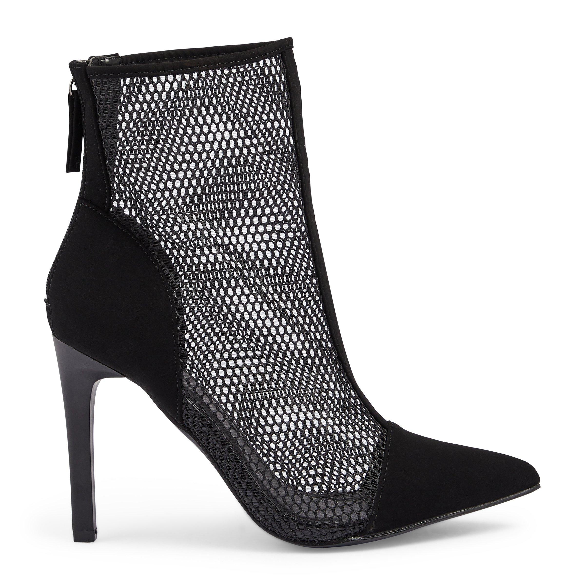 Black mesh 2024 ankle boots