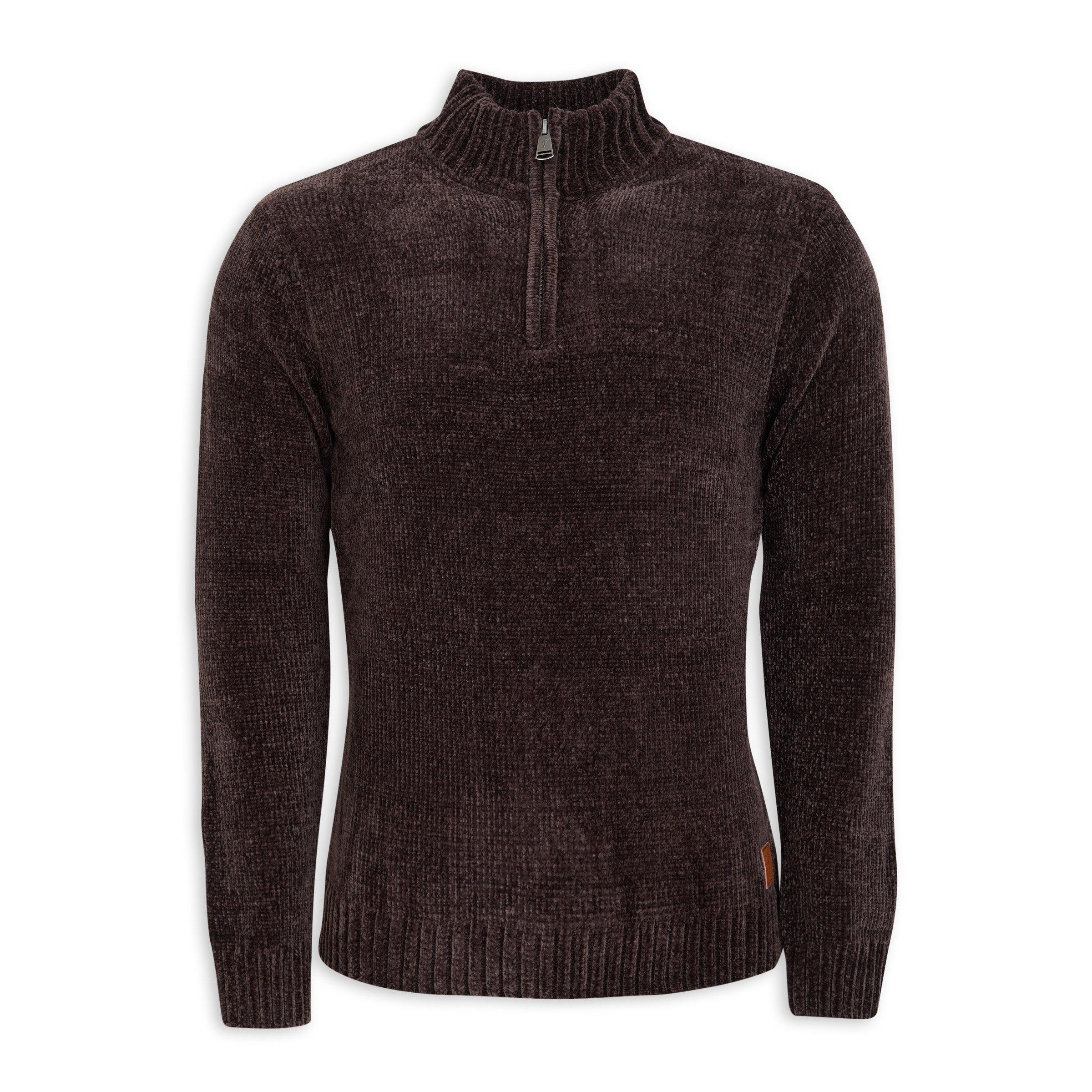 Mens chenille half zip jumper hot sale