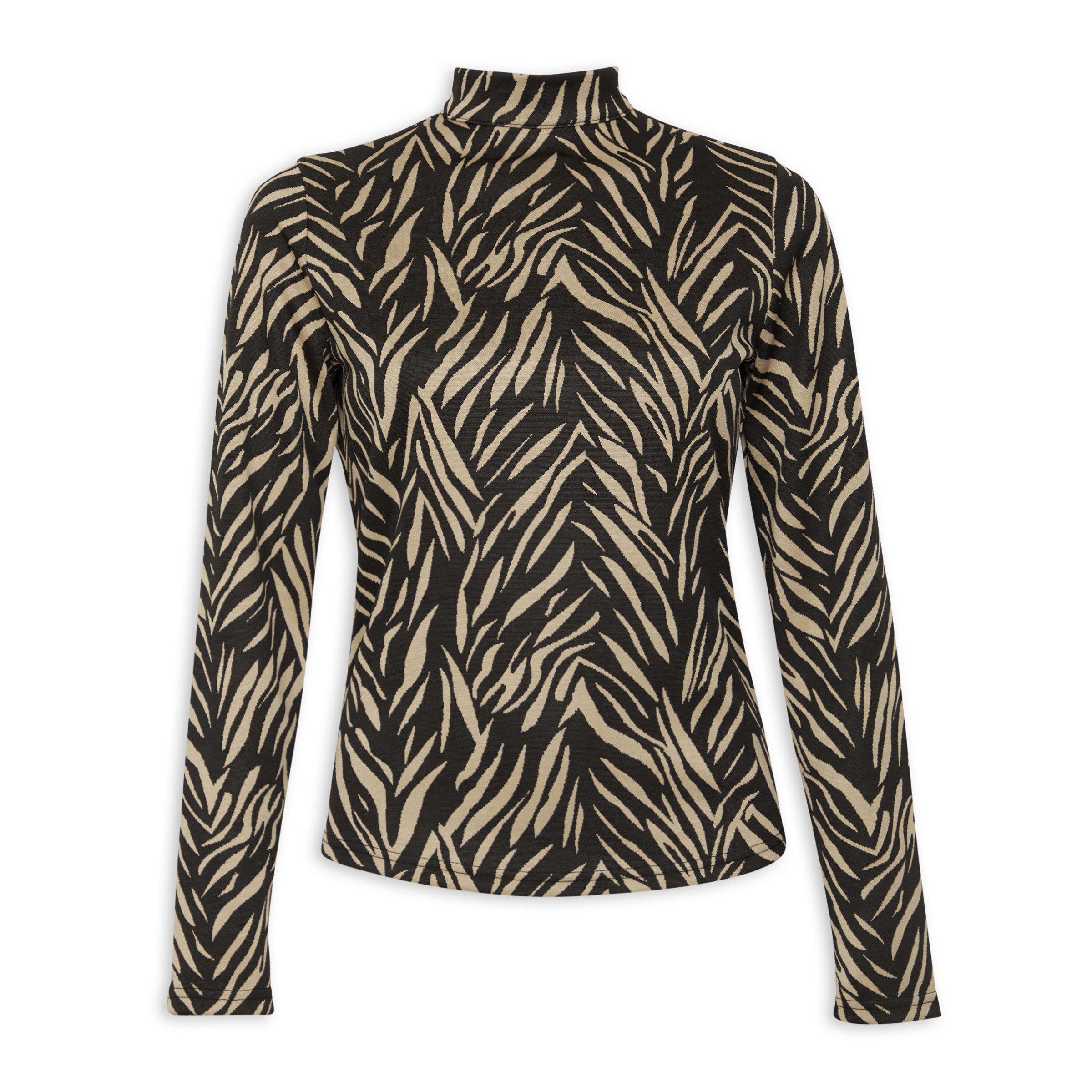 Zebra print shop polo neck