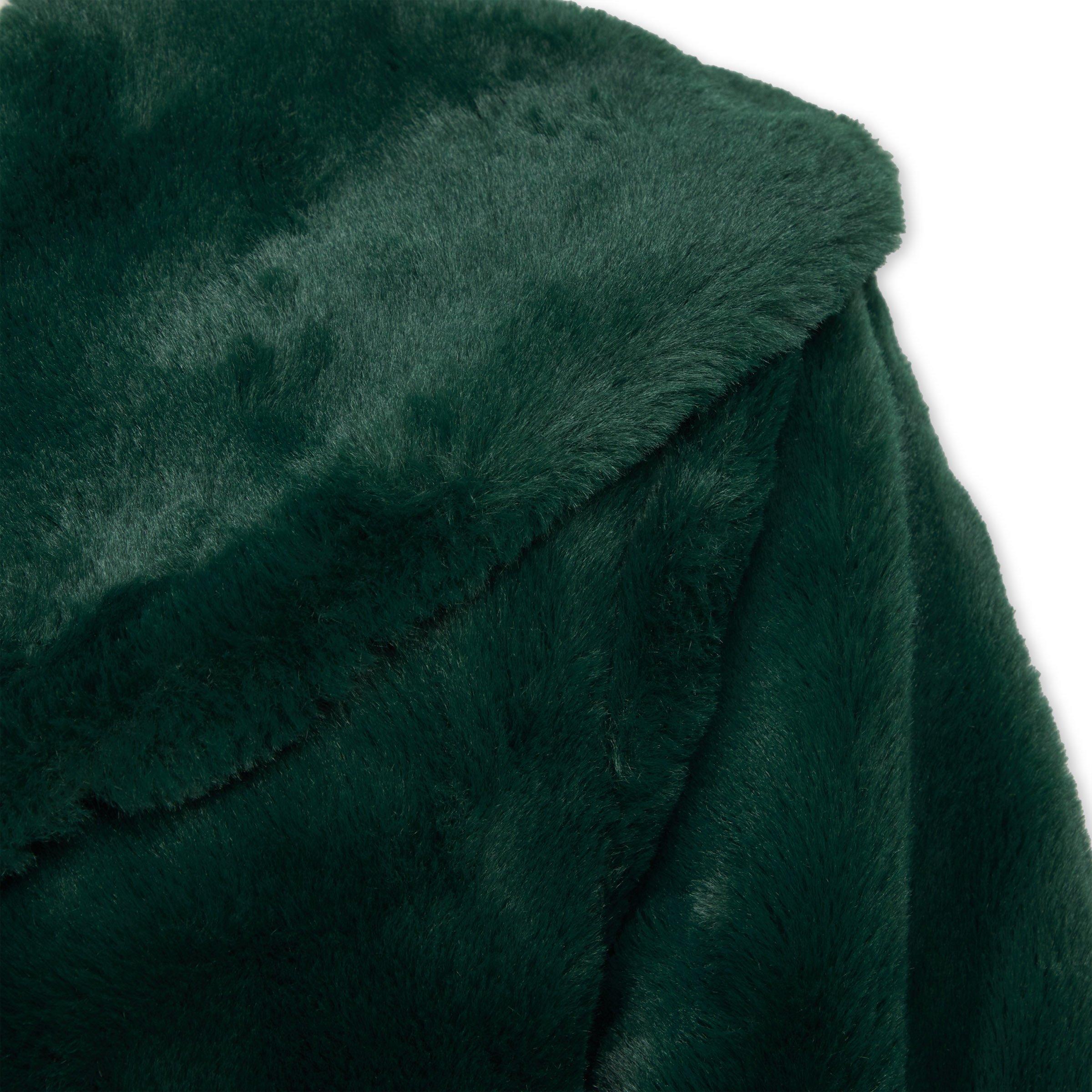 Emerald green faux fur best sale