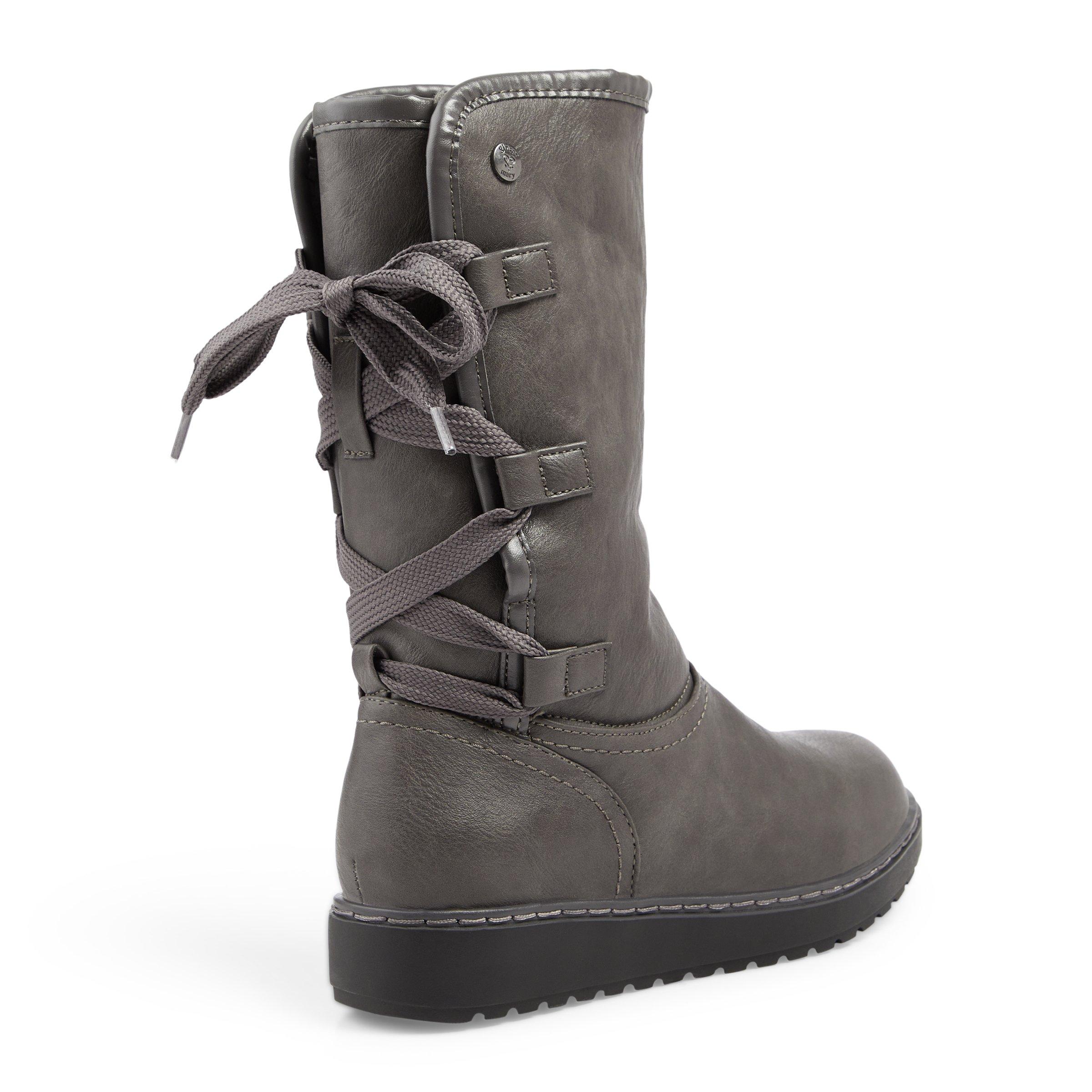 Grey pull deals on boots