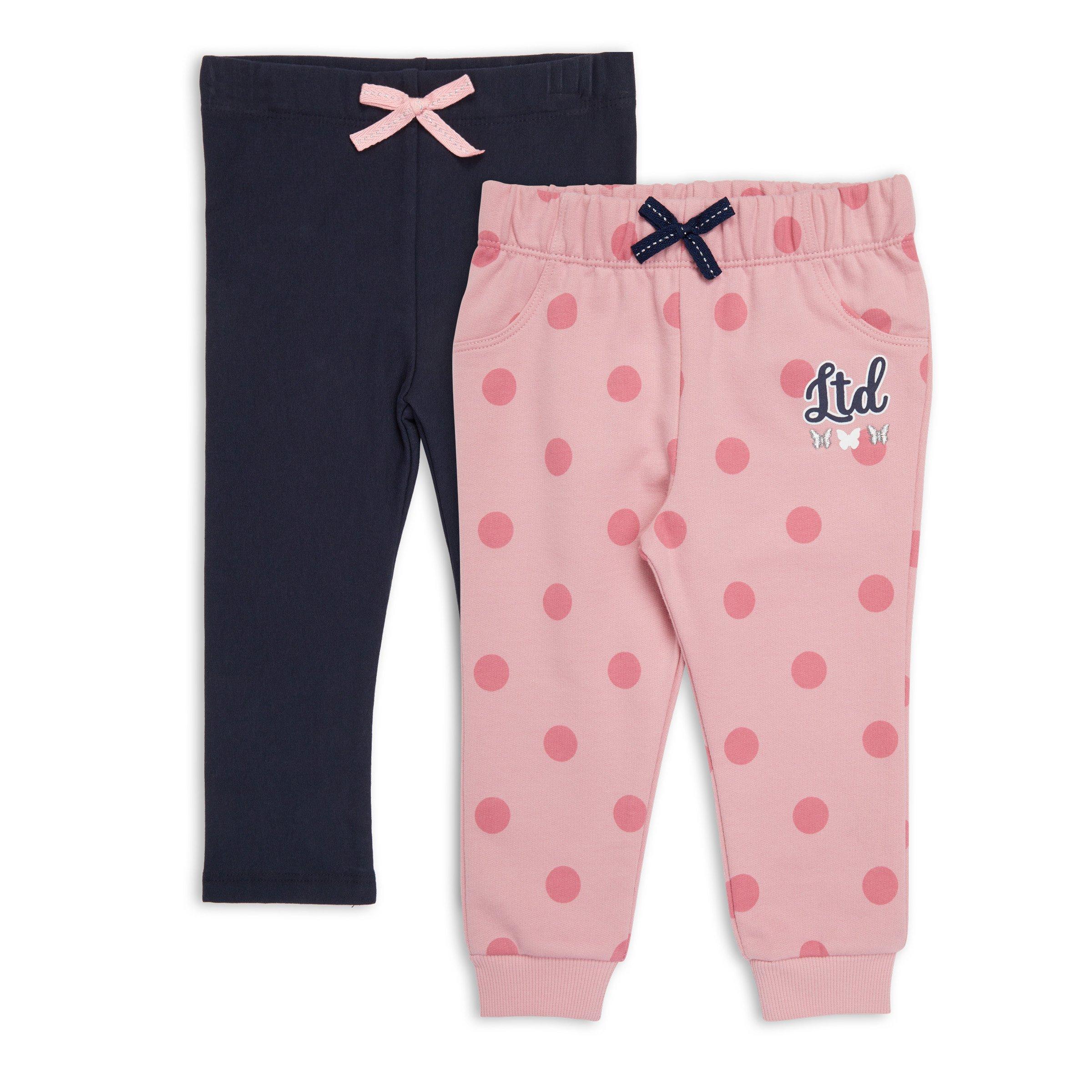 2 pack Baby Girl Cuffed Joggers 3096880 LTD Kids