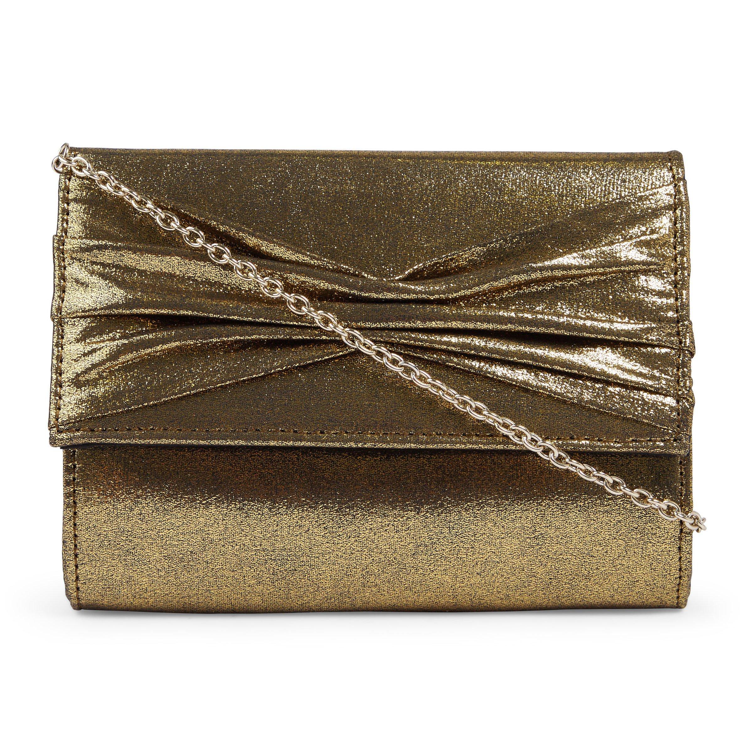 Dark gold sale clutch bag