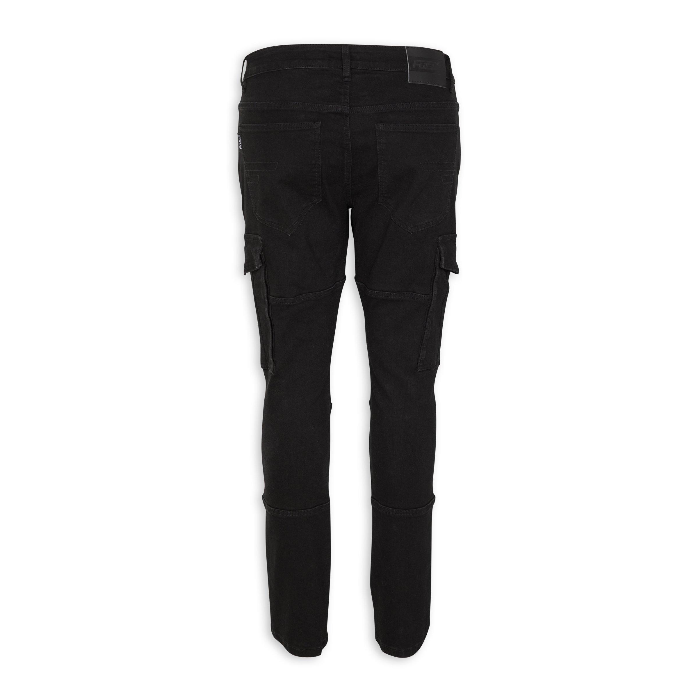 Black store utility jeans