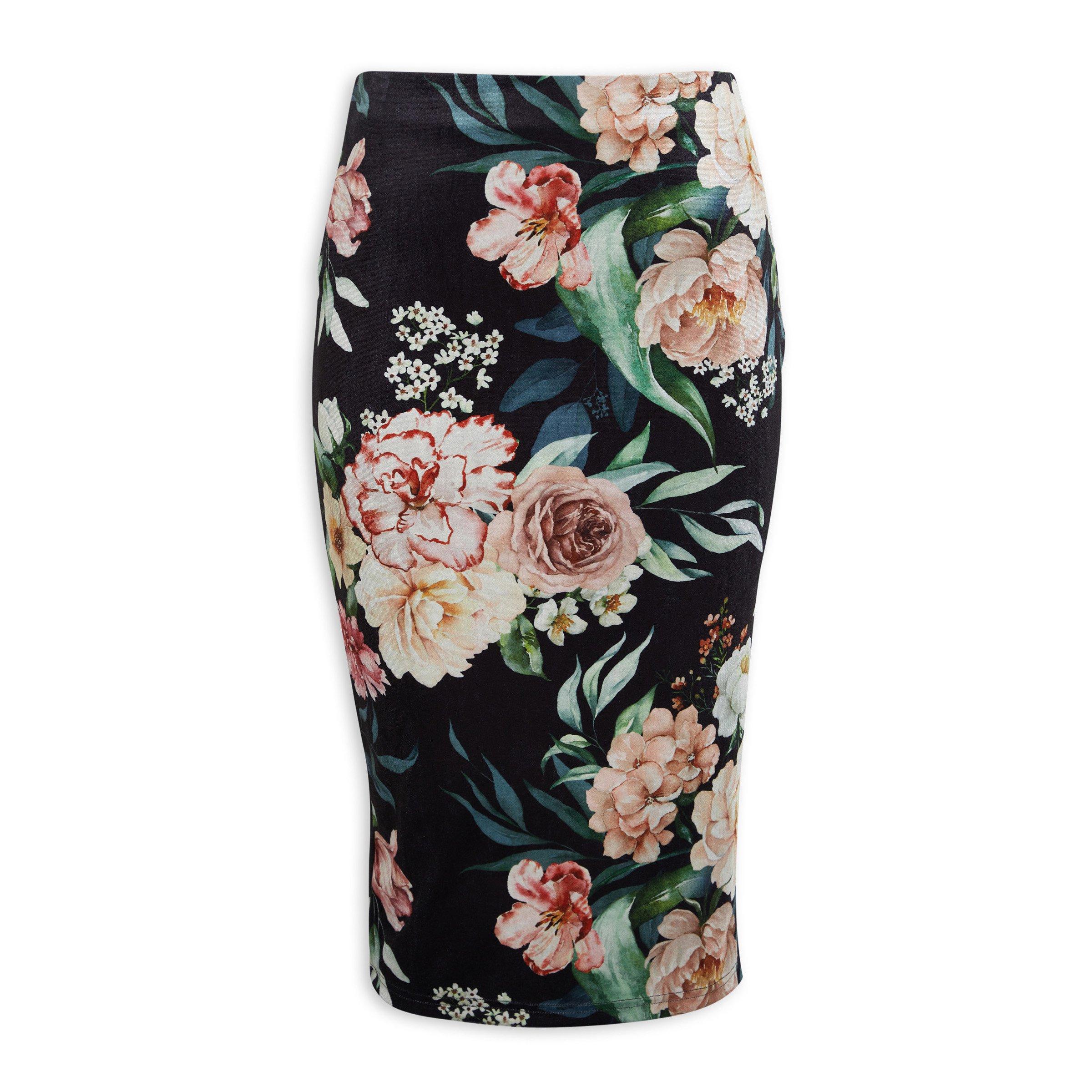 Floral cheap bodycon skirt