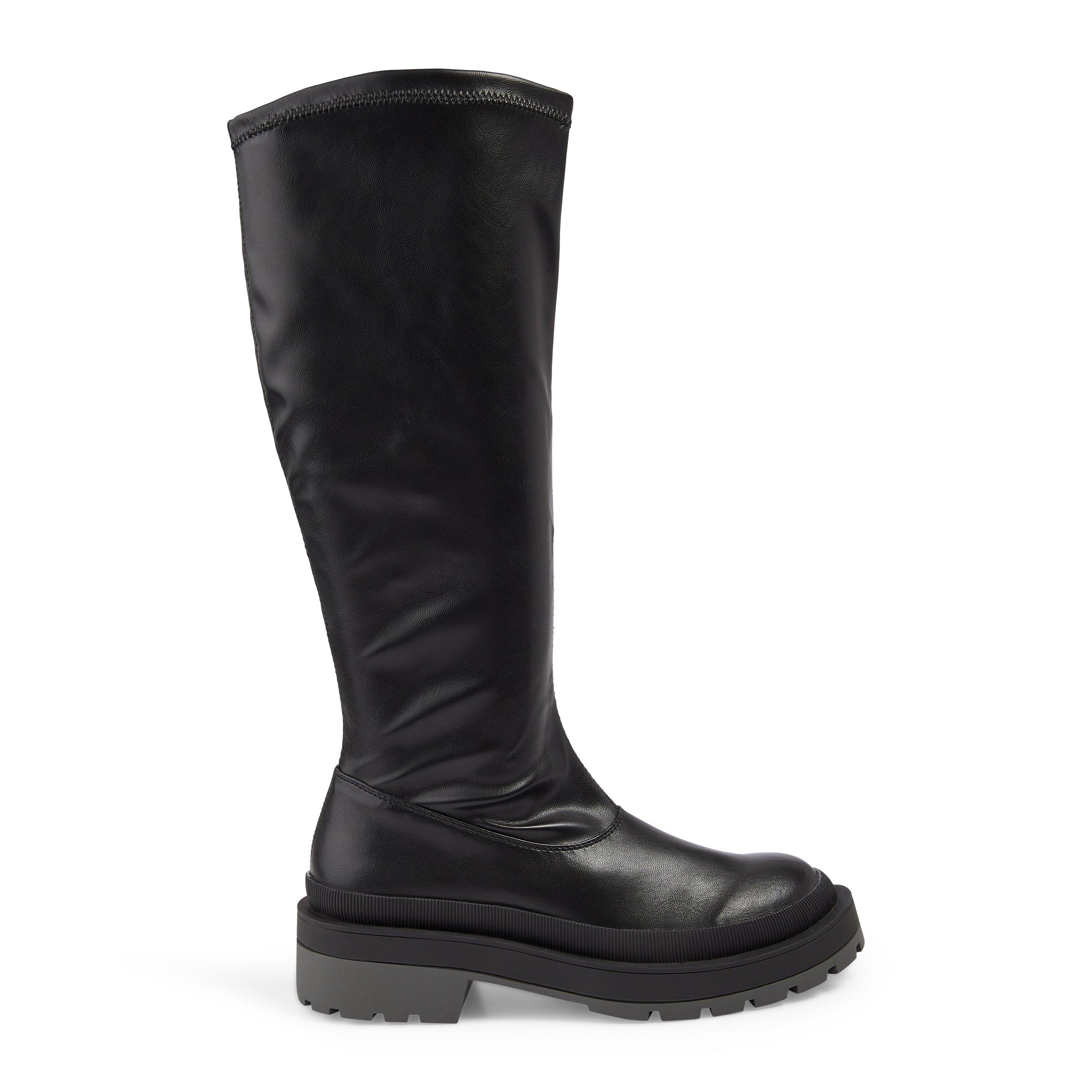 Office black knee high boots hotsell