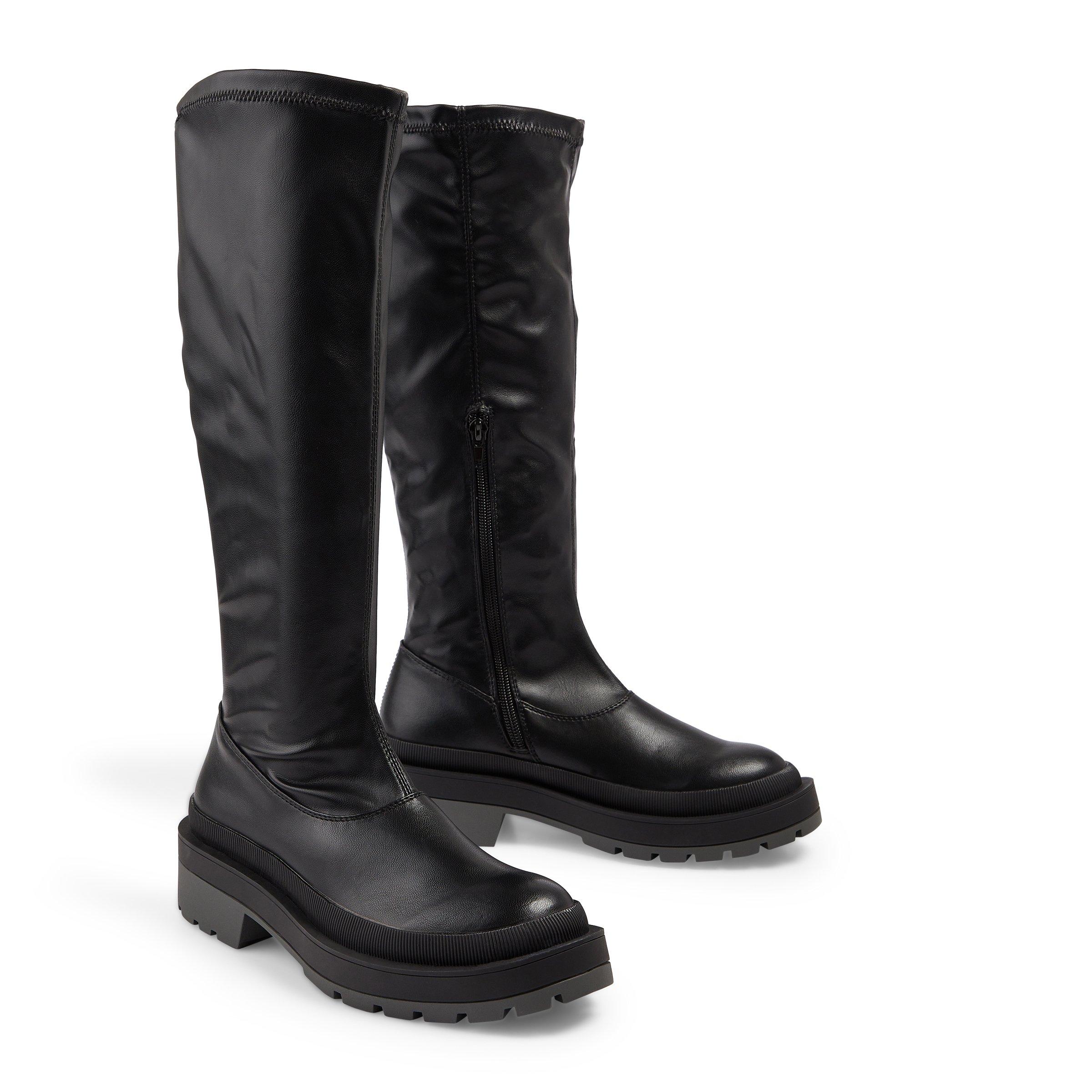 Office black knee high clearance boots