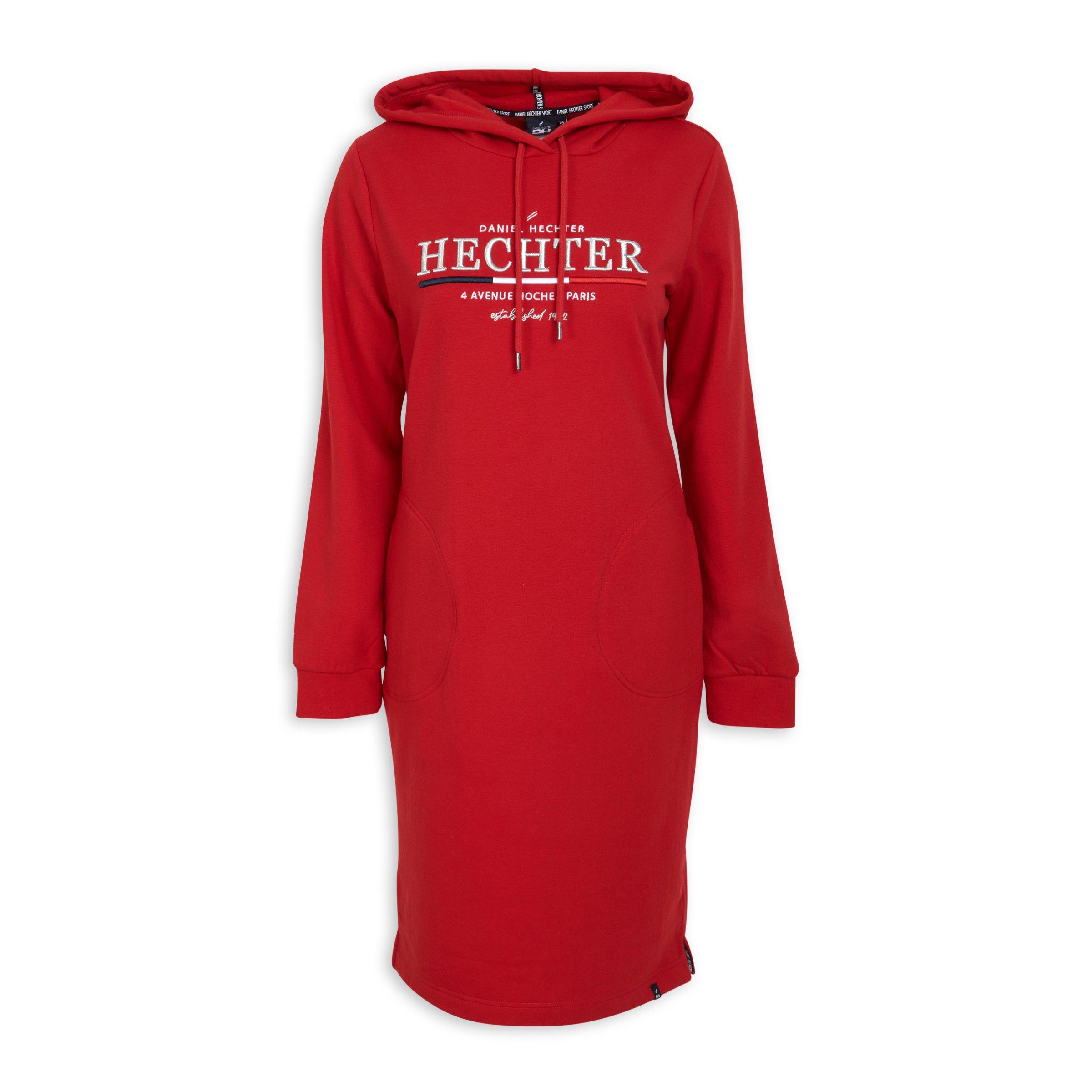 Red dress with hood sales