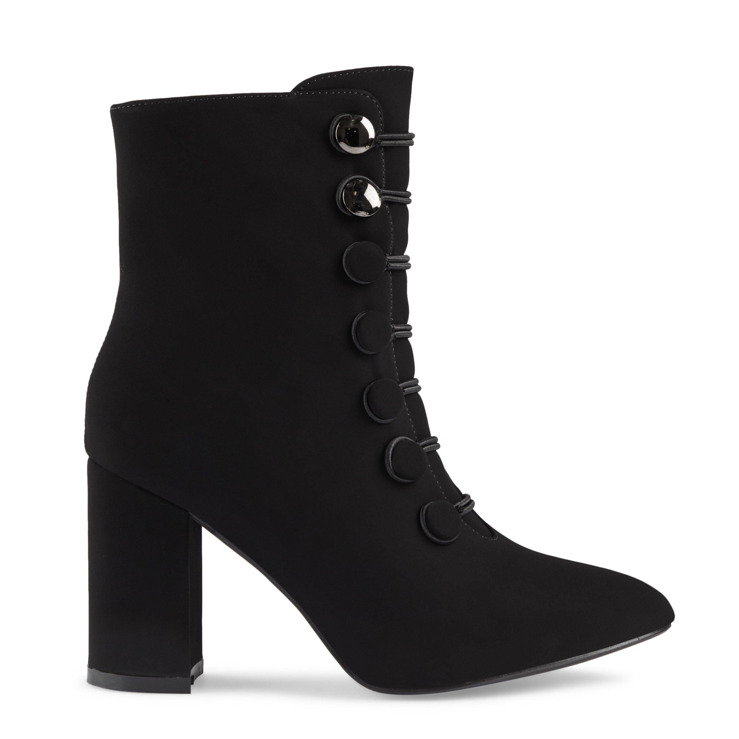 Black heeled 2024 military boots