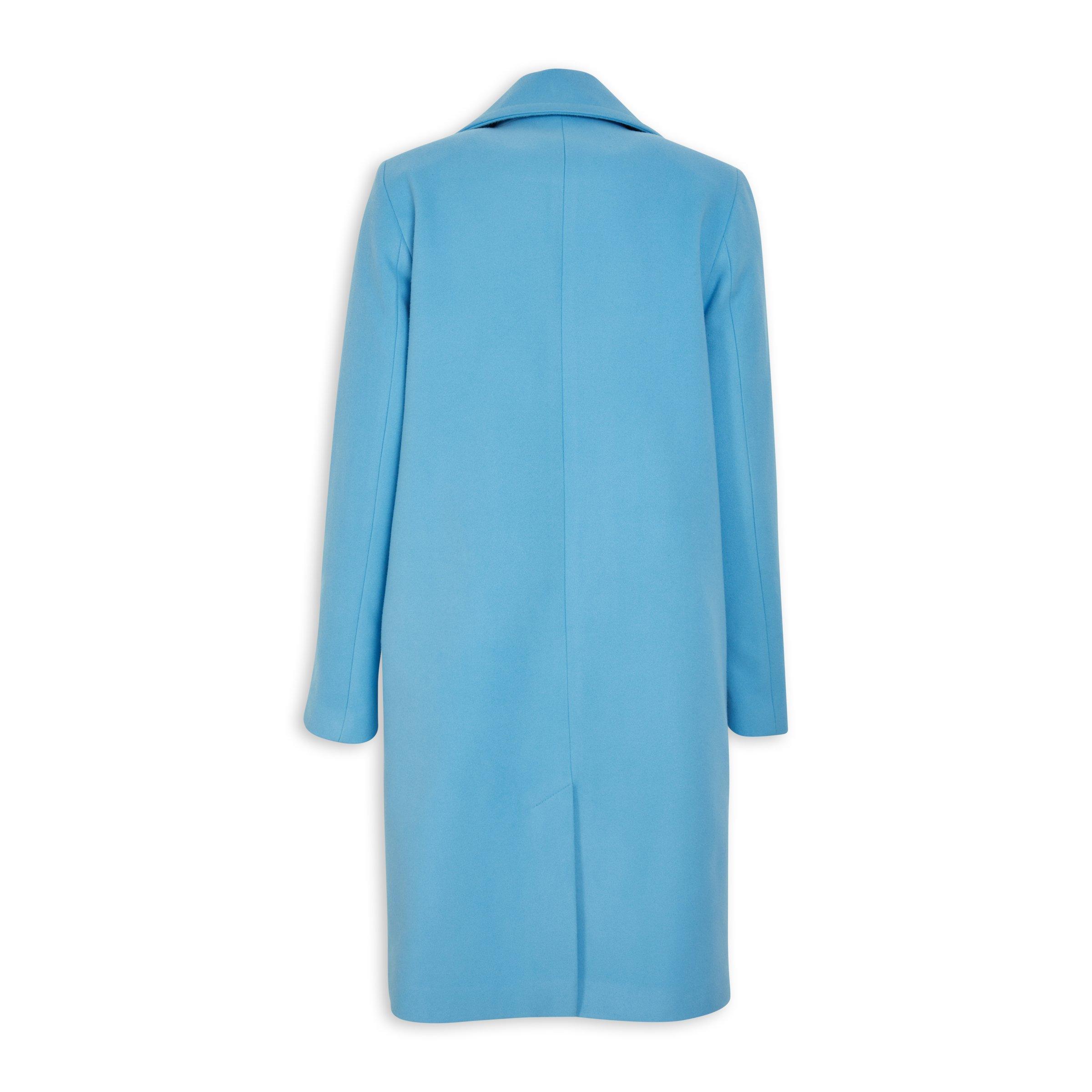Sky blue wool coat cheap