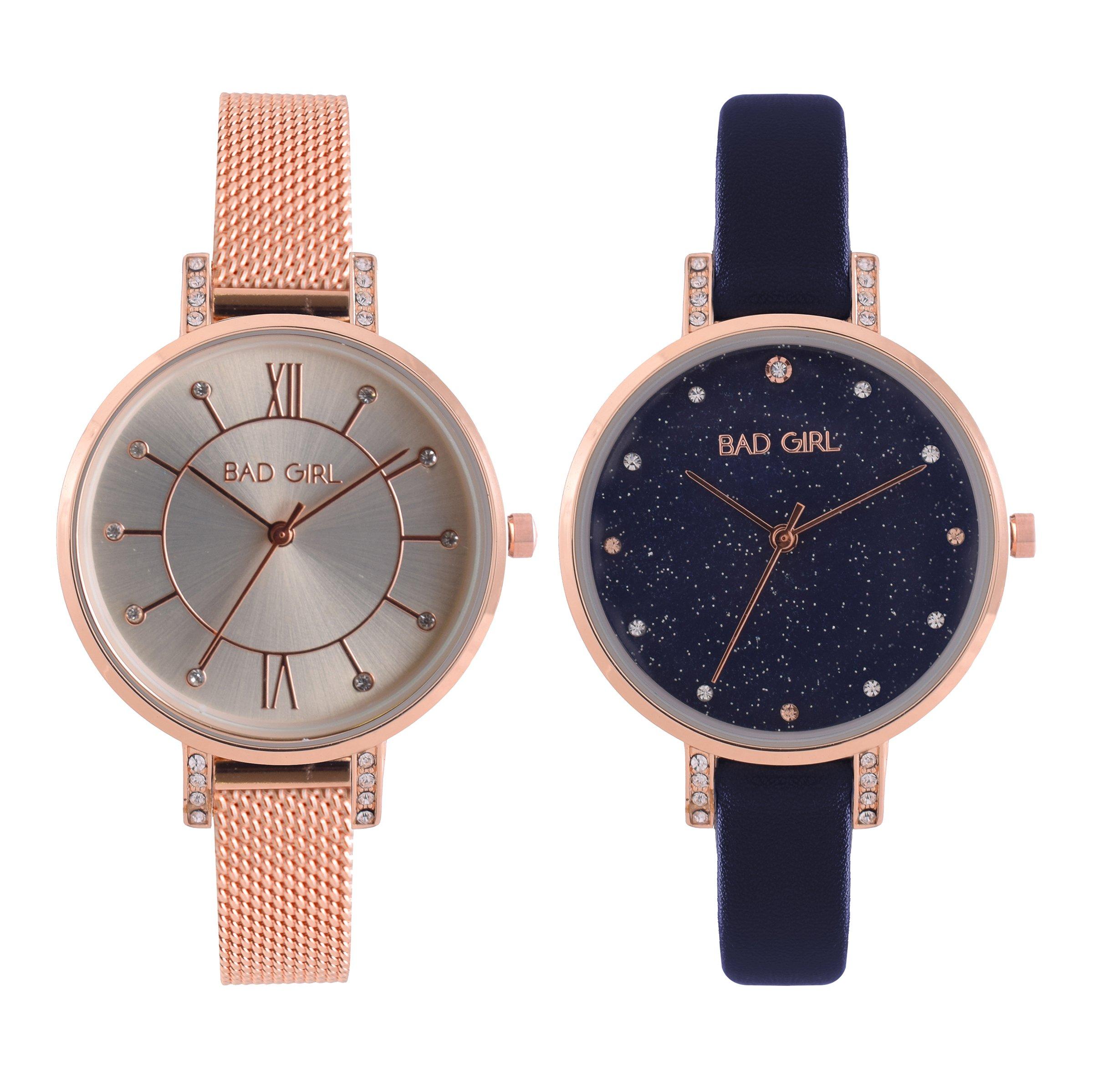 Navy and hotsell rose gold watch