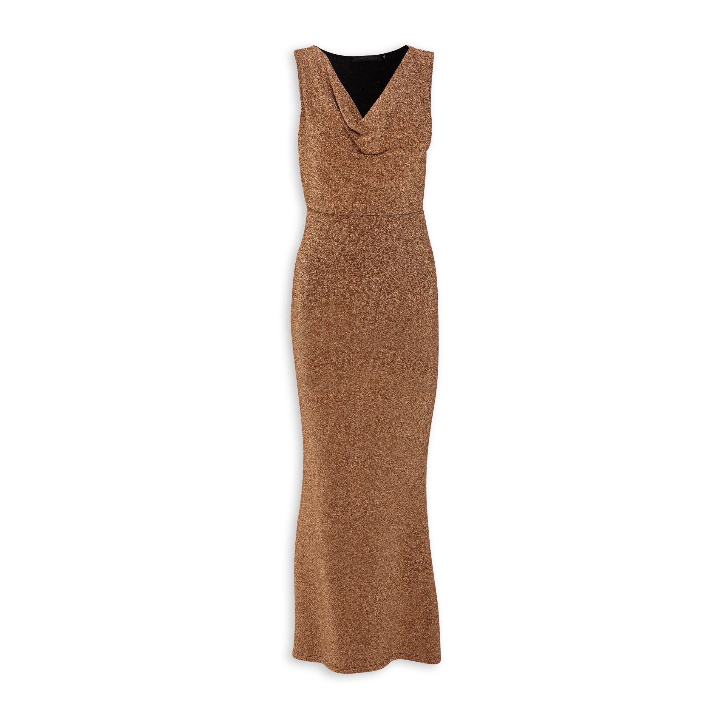 Copper Shimmer Evening Column Dress 3099037 Truworths