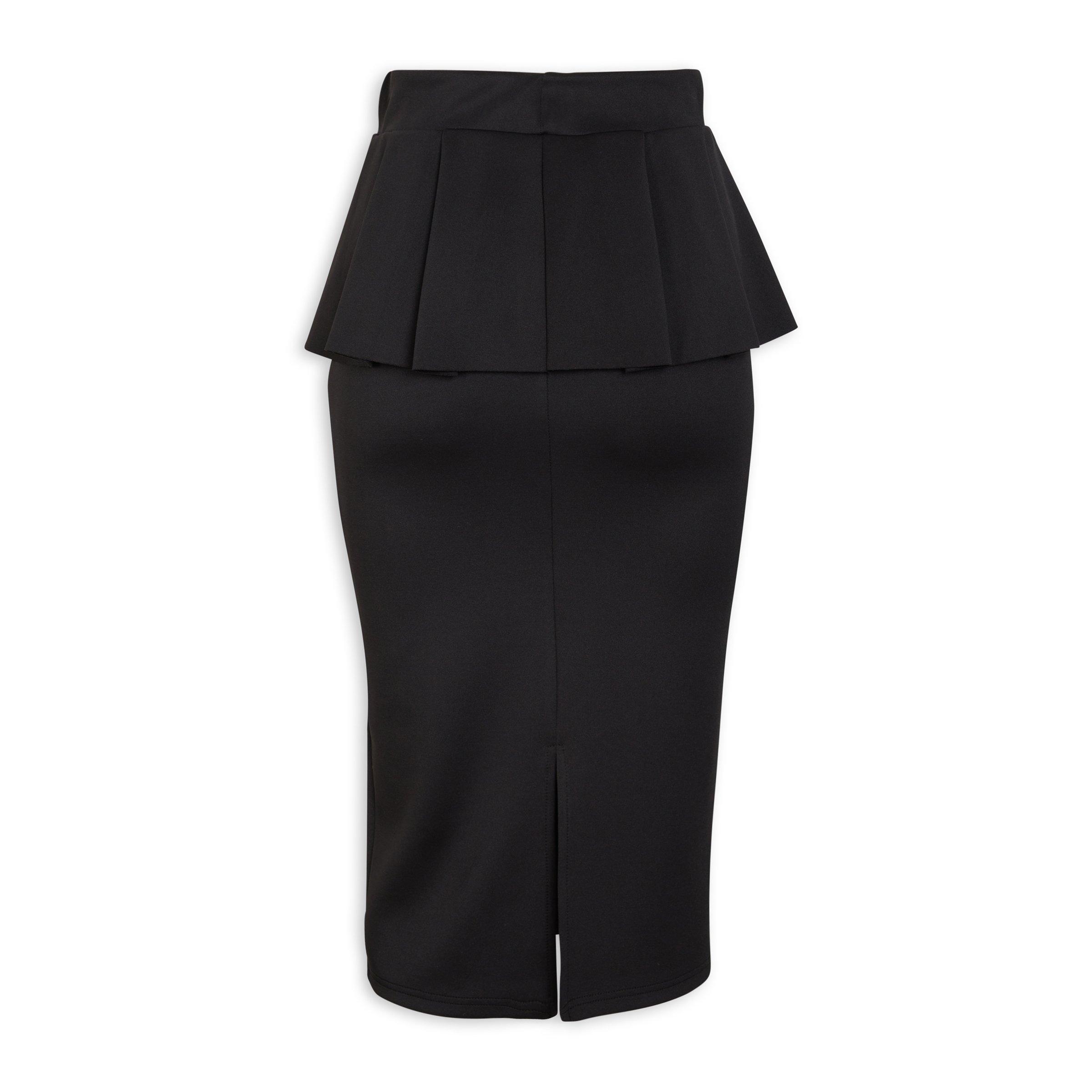 Peplum skirt black sale