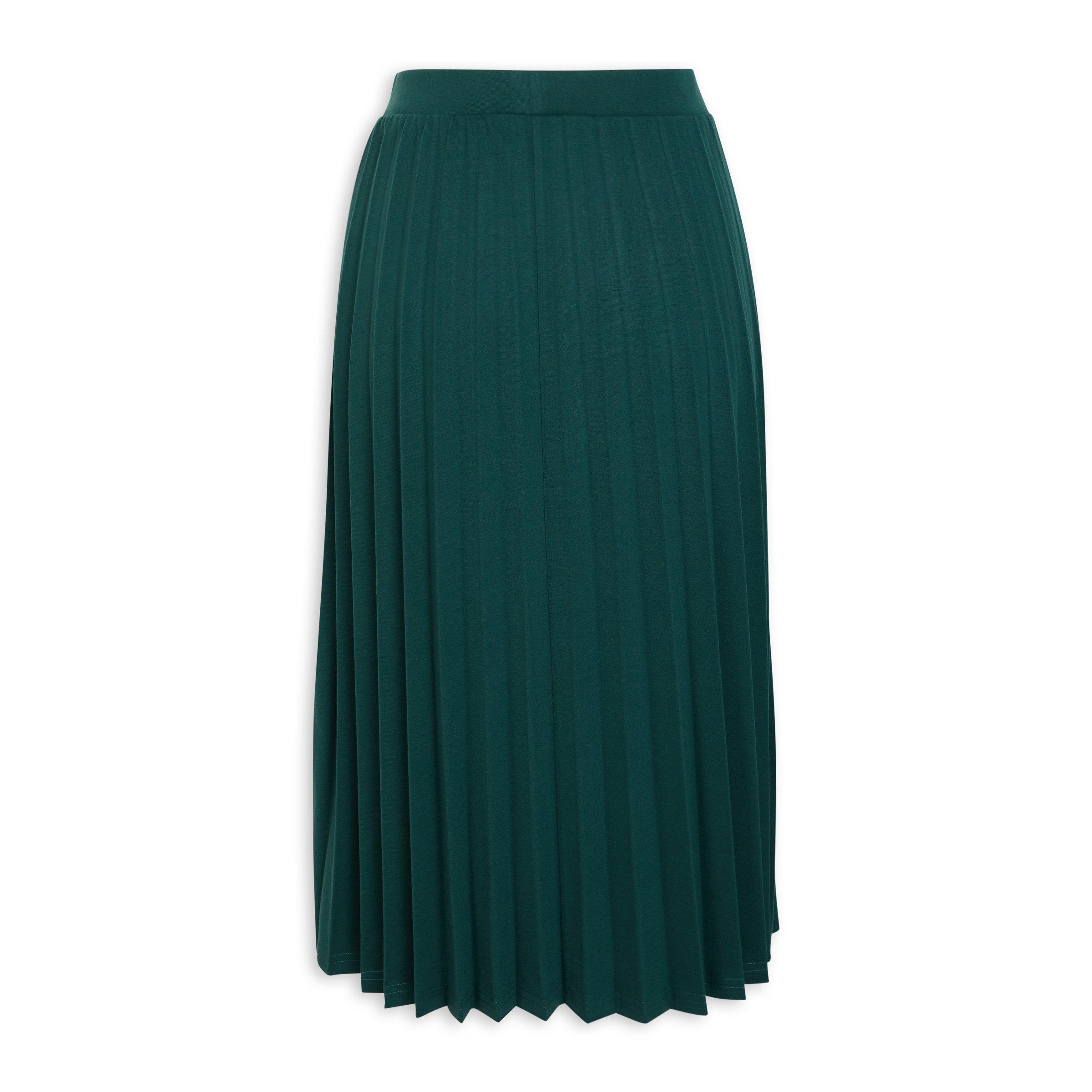 Pleated skirt outlet green